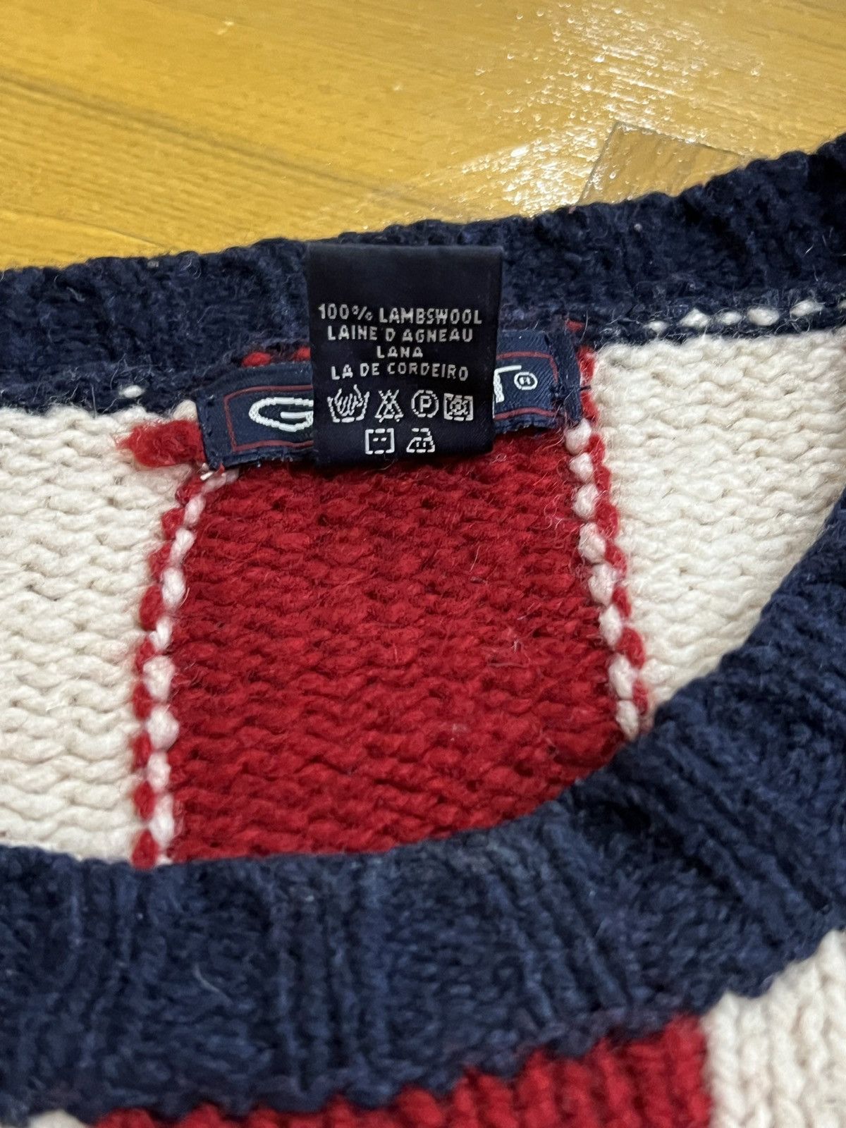 Gant GANT Mens Crew neck Jumper L Heavy Wool Knit Sweater Size US L / EU 52-54 / 3 - 3 Thumbnail