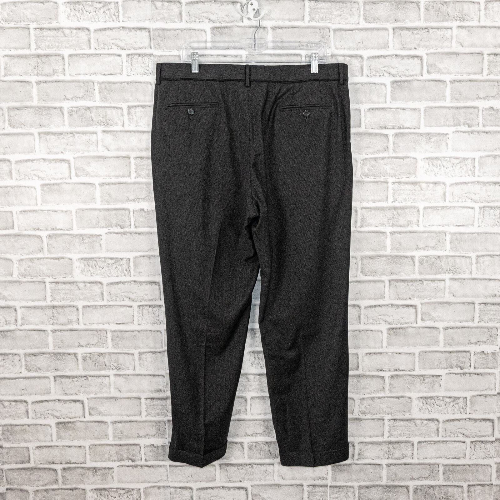 Z Zegna Z Zegna Flat Front Dress Pants Dark Brown micro striped Size US 36 / EU 52 - 3 Thumbnail