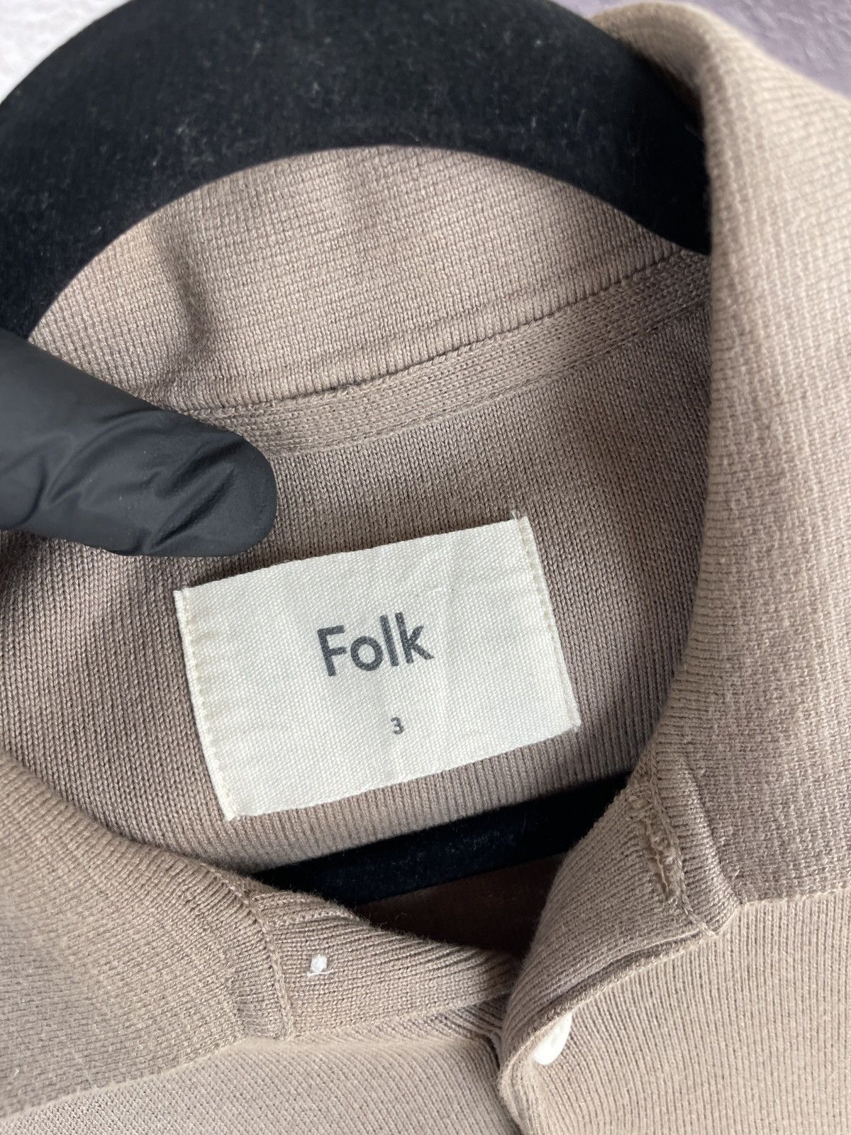 Folk Folk beige striped polo tee shirt Size US M / EU 48-50 / 2 - 8 Thumbnail