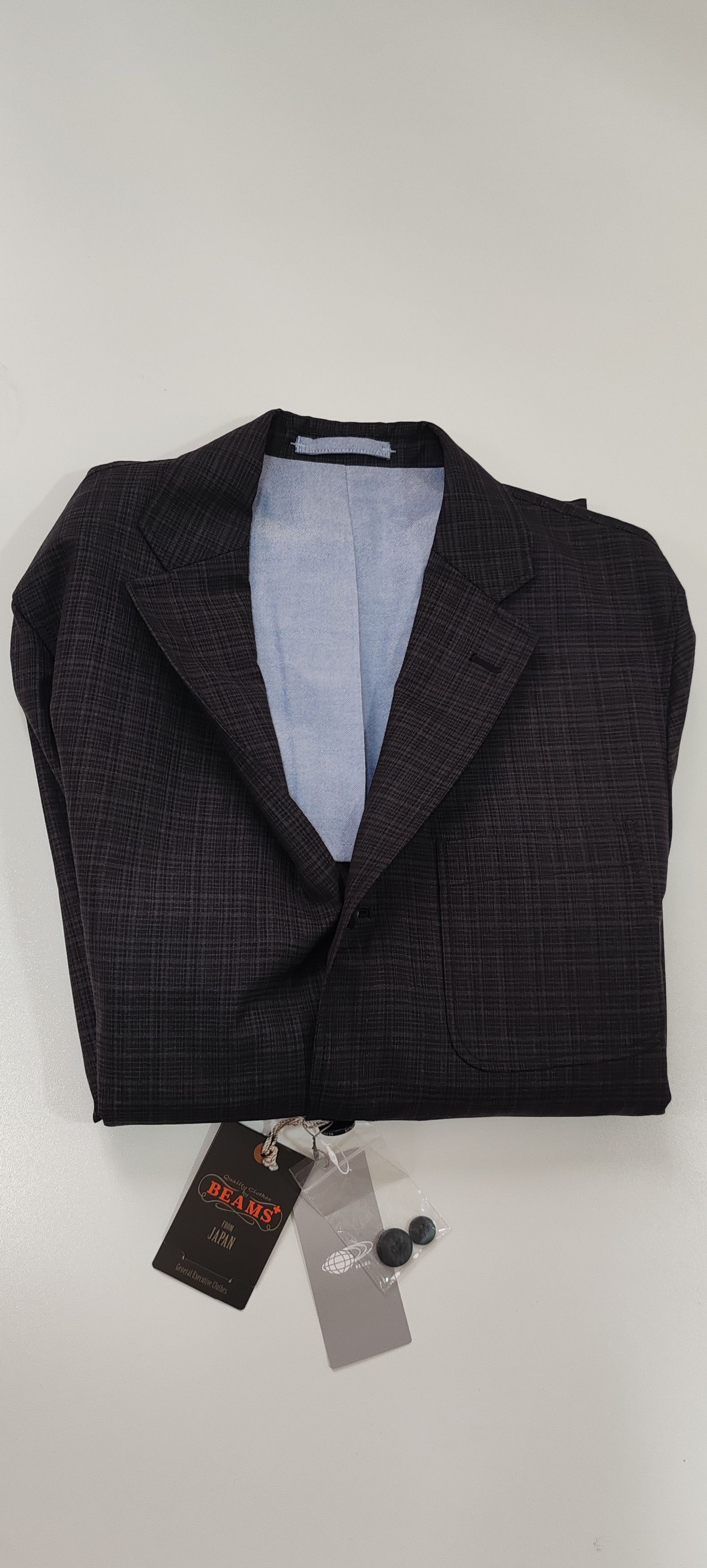 Beams Plus Veste Grise Carrellé-Beams Plus Tg:L Size US XL / EU 56 / 4 - 7 Thumbnail