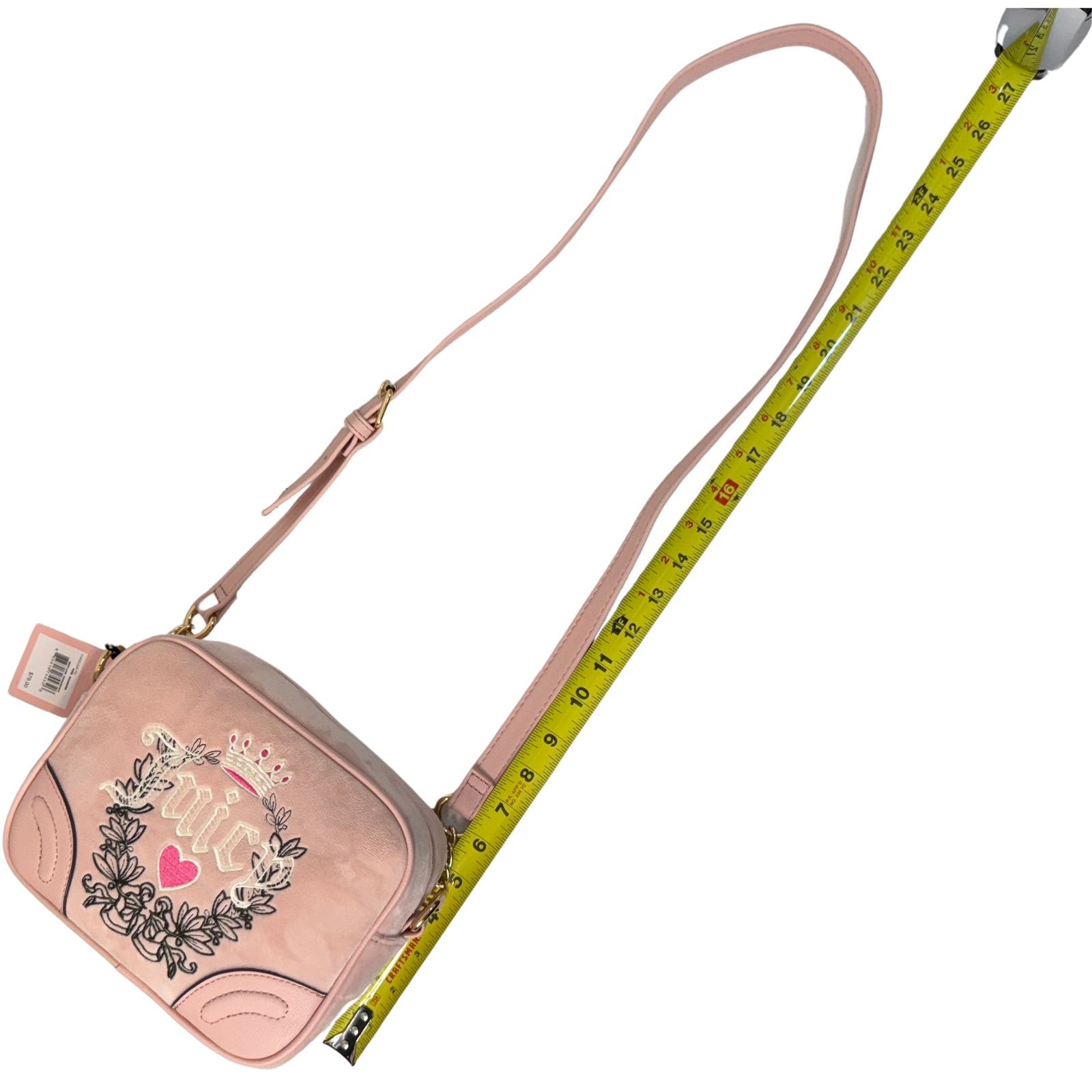Juicy Couture Juicy Couture Pink Diamond Heritage Crossbody Bag Size ONE SIZE - 8 Thumbnail