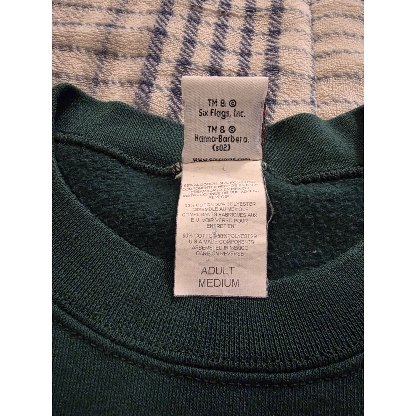 Vintage VINTAGE Six Flags Scooby-Doo Fleece Crewneck Sweatshirt Green Adult Size Medium Graphic Print 90s Cartoon Mens Size US M / EU 48-50 / 2 - 5 Thumbnail