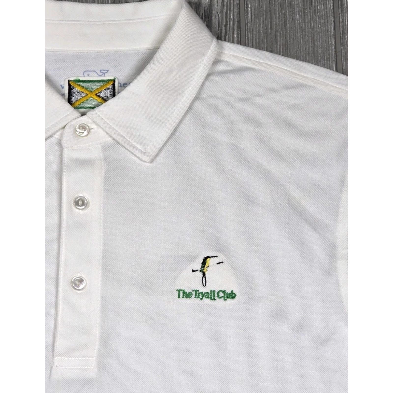 Vineyard Vines VINEYARD VINES Polo Shirt Mens L White Performance Golf TRYALL CLUB JAMAICA Size US L / EU 52-54 / 3 - 3 Thumbnail