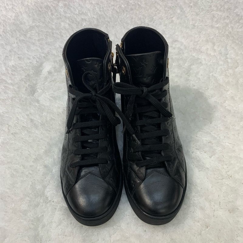 Louis Vuitton Louis Vuitton Black High-Top Sneakers 0079 Size US 5.5 / EU 38 - 1 Thumbnail