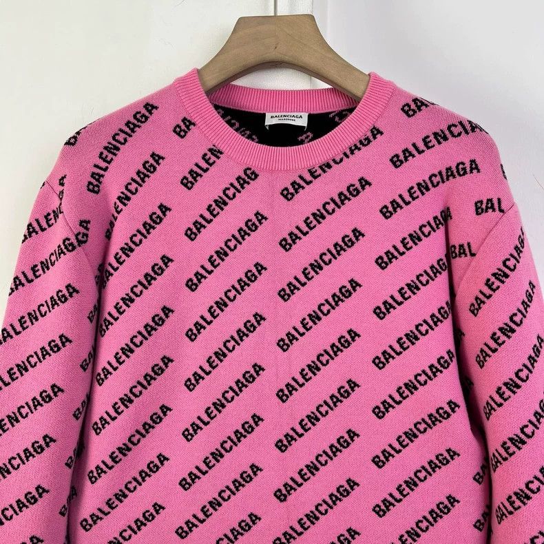 Balenciaga Balenciaga Pink camouflage print knit sweater Size M / US 6-8 / IT 42-44 - 4 Thumbnail