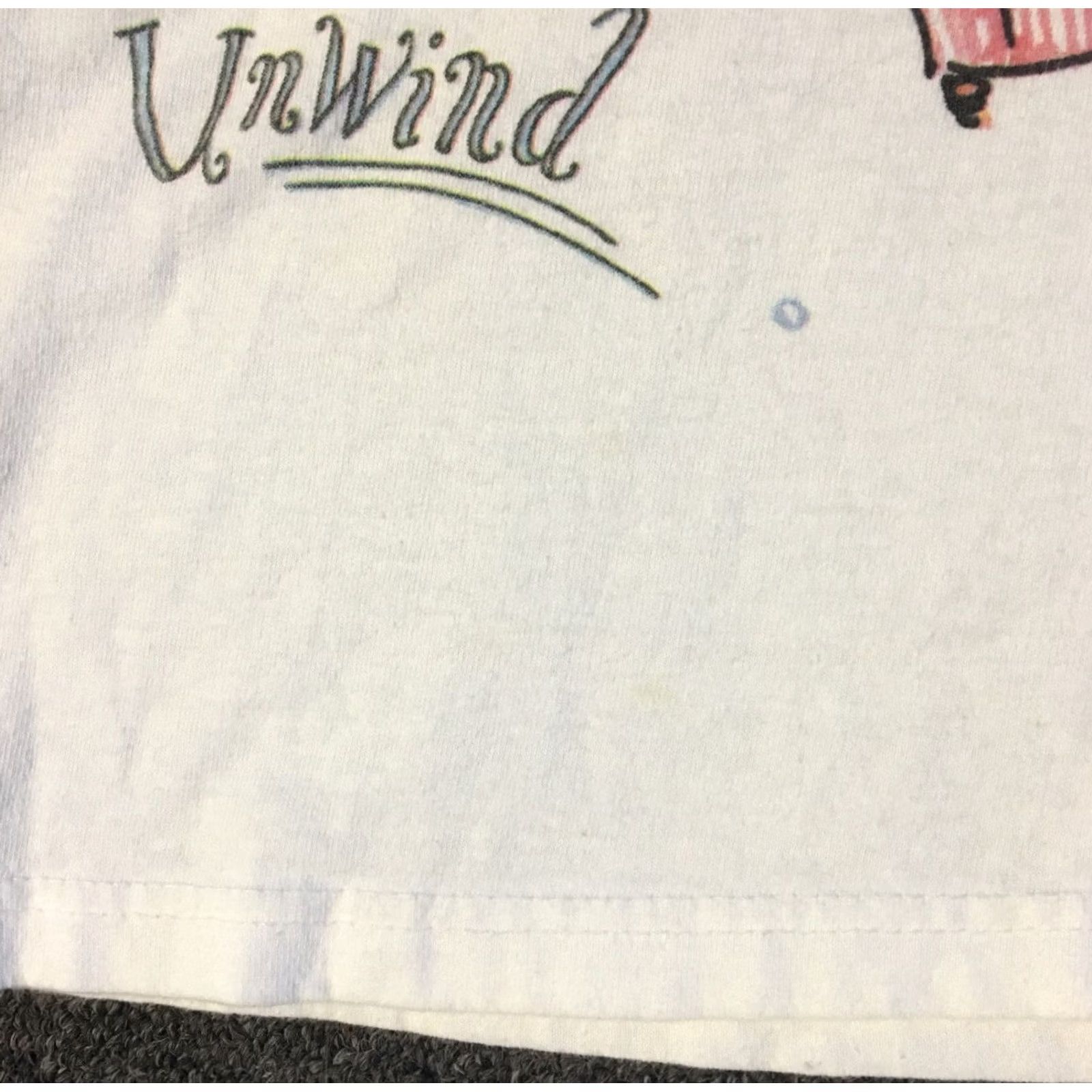 Gloverall VINTAGE Relevant Products Women T-Shirt Unwind Relax Sleeping Shirt White 90s Fun Funny Size ONE SIZE - 6 Thumbnail