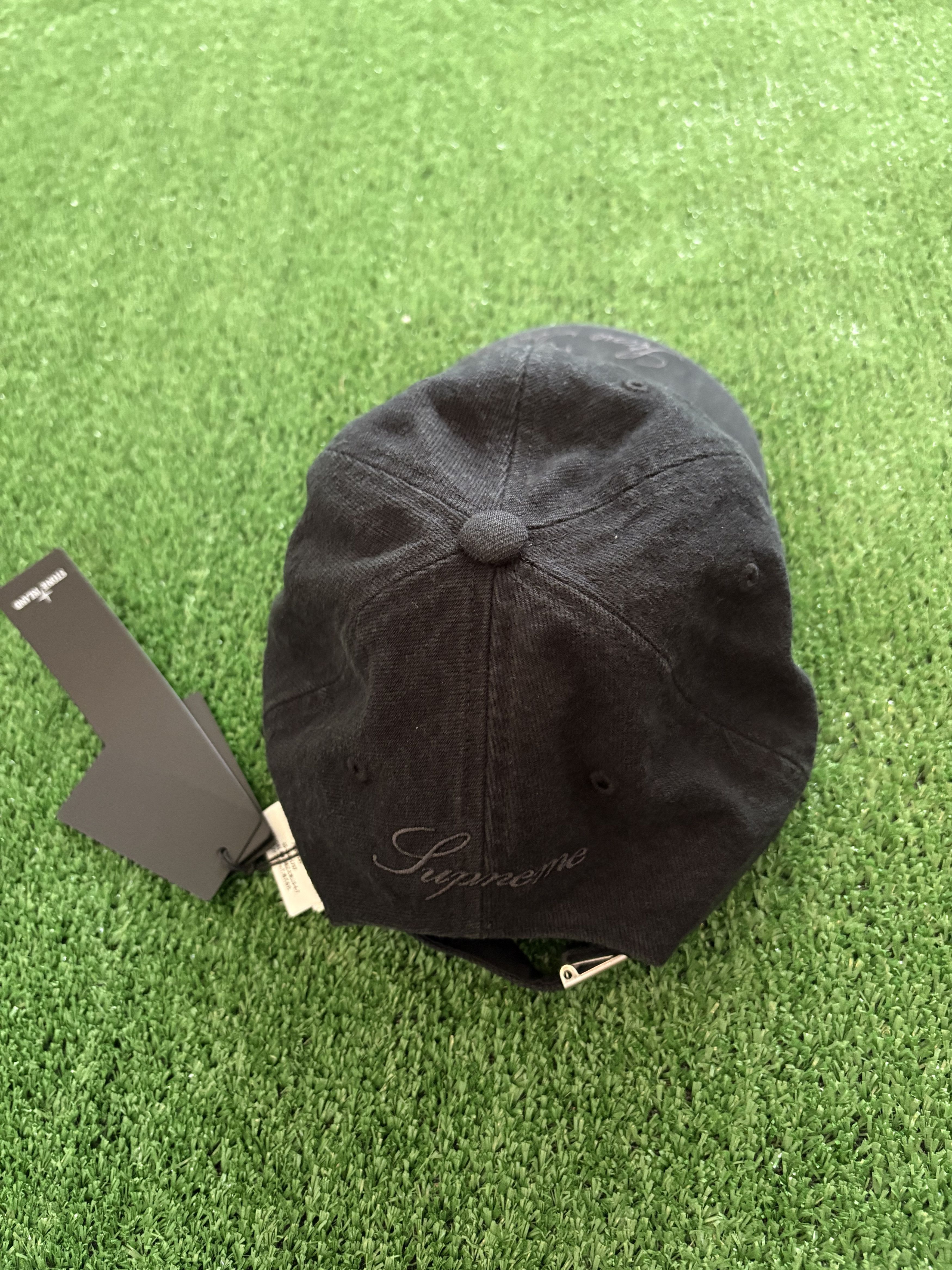 Stone Island × Supreme Supreme x Stone Island Cap 6 Pan Black Denim FW23 Size ONE SIZE - 5 Thumbnail