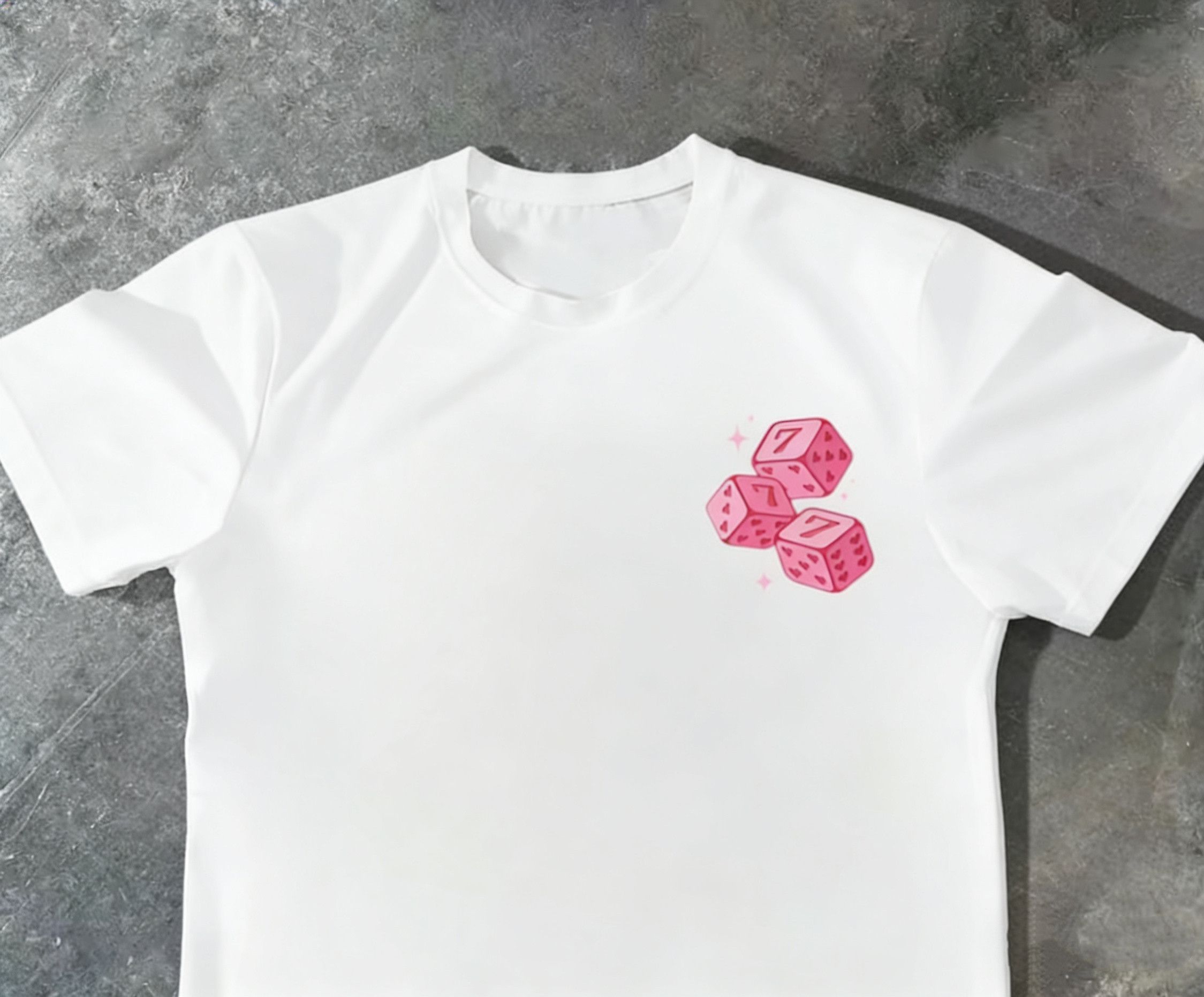 Other Streetwear Lucky Seven Dice Theme Print White T-Shirt Size US L / EU 52-54 / 3 - 2 Thumbnail