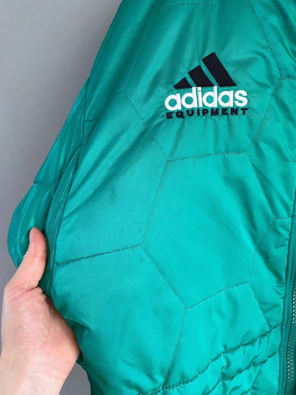 Adidas Vintage Adidas Equipment 90s Men's Green Quilted Jacket, M Size US M / EU 48-50 / 2 - 11 Thumbnail