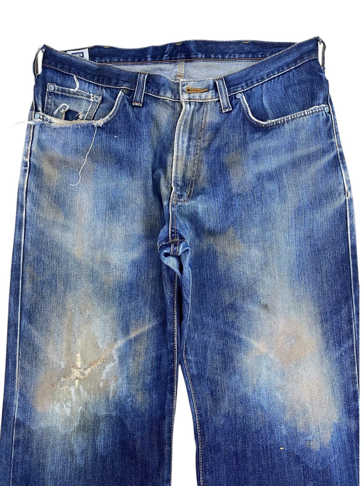 Edwin Vintage Edwin Blue Faded Wash Style Loose Jeans Size US 38 / EU 54 - 2 Thumbnail