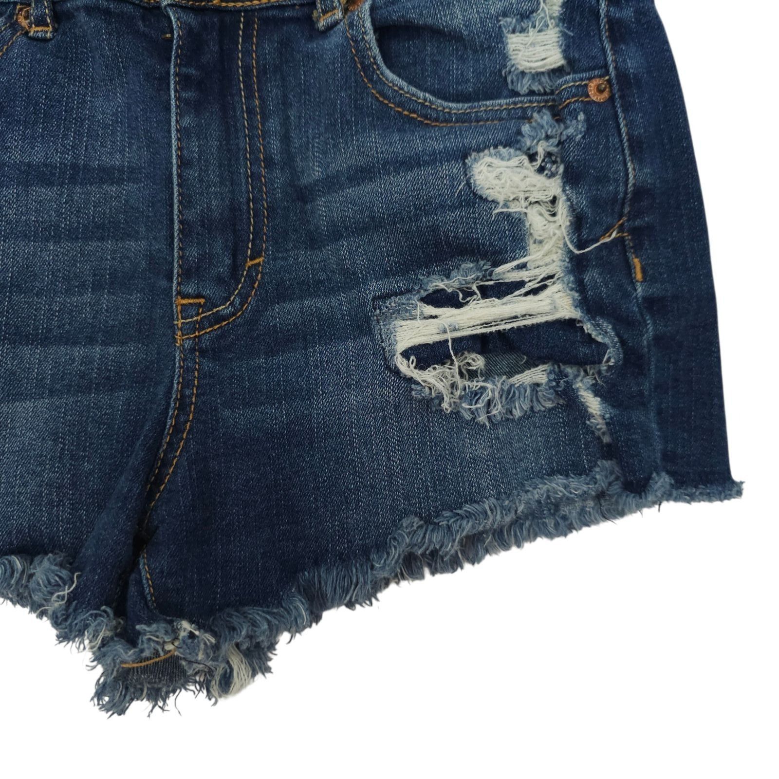Aeropostale Aeropostale High Waisted Denim Shorts 4 Shorty Distressed Size 27" / US 4 / IT 40 - 13 Thumbnail