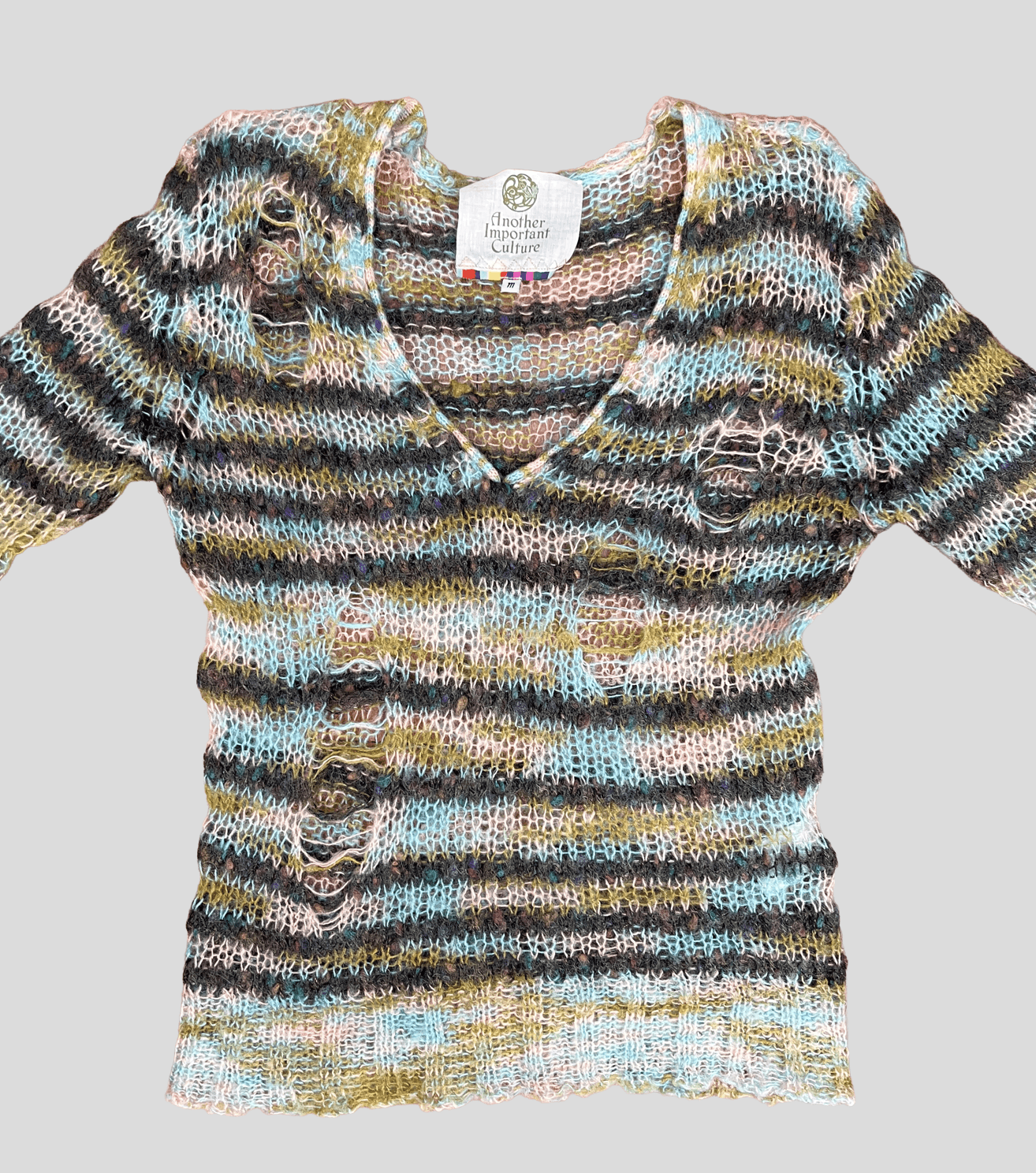 Japanese Brand Another Important Culture Japanese Distressed Knit Size S / US 4 / IT 40 - 2 Thumbnail