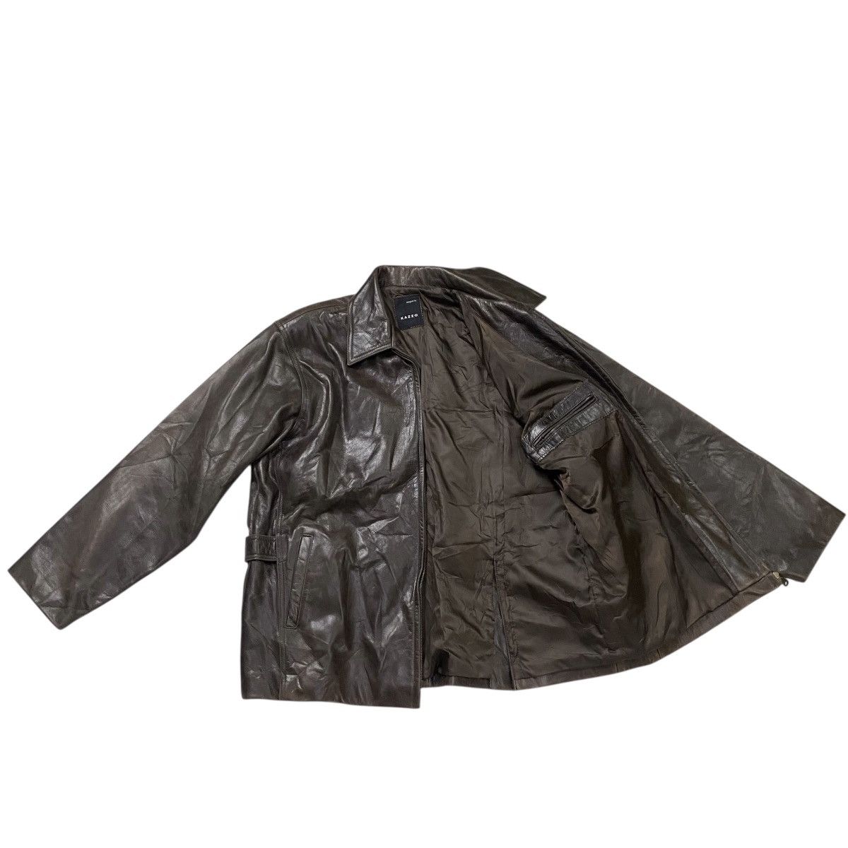Genuine Leather Vintage 80s genuine leather jacket Size US L / EU 52-54 / 3 - 2 Thumbnail