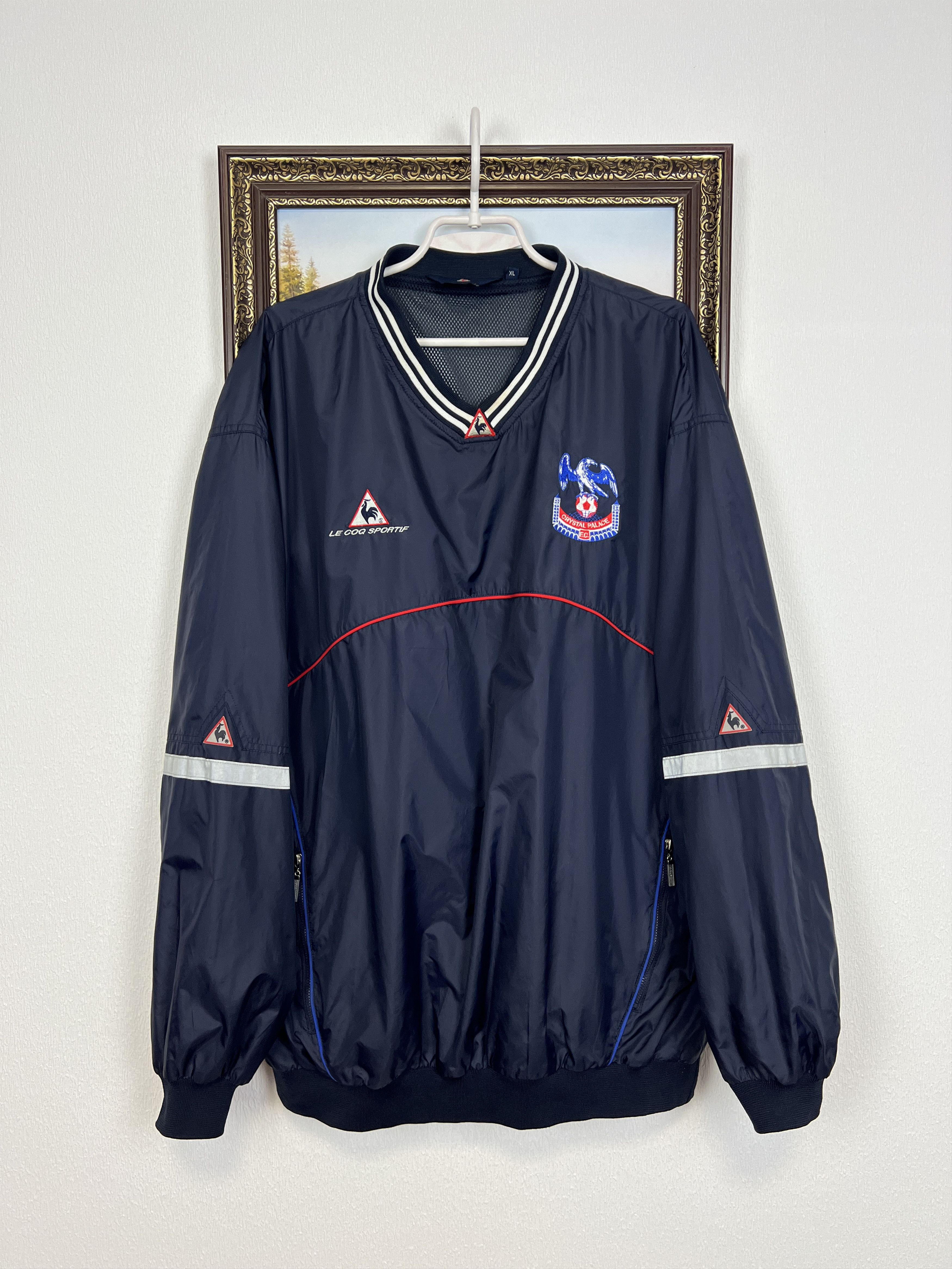 Le Coq Sportif Vintage 2000's Crystal Palace Football Jacket Soccer Track Size US XL / EU 56 / 4 - 1 Thumbnail
