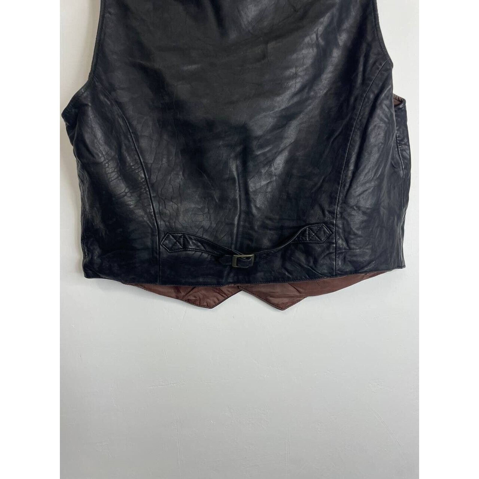 Vintage Vintage Trapper Black Leather Vest L Western Biker Style Size US L / EU 52-54 / 3 - 5 Thumbnail