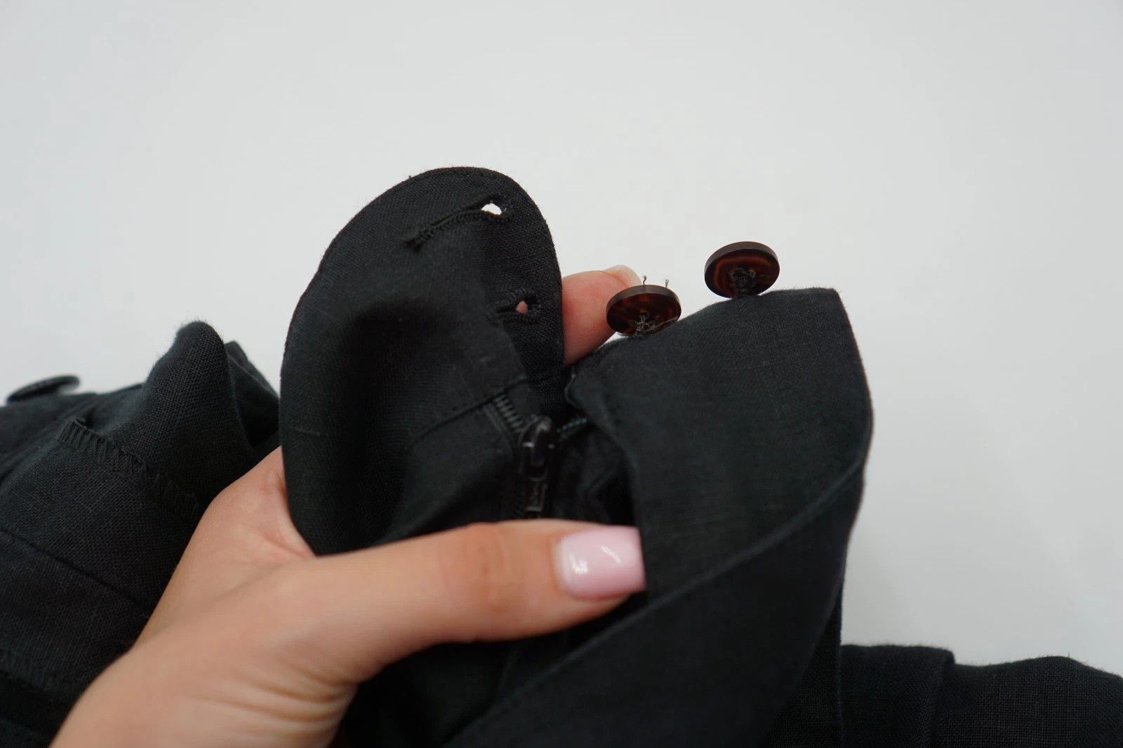 Suitsupply Men Suitsupply Pants 100% Linen Black Felini Size UK/US40 Size 40R - 4 Thumbnail
