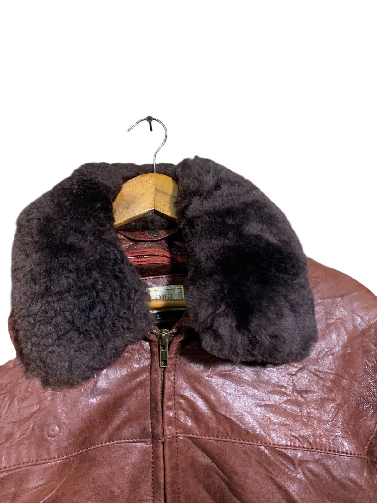 Japanese Brand 🔥VTG SHEEPSKIN LEATHER JACKETS SHERPA Size US L / EU 52-54 / 3 - 4 Thumbnail