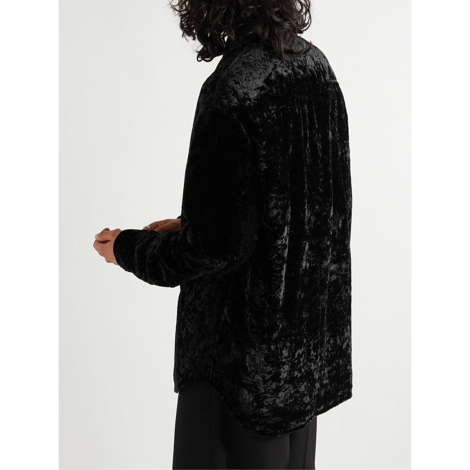 Jil Sander $1,500 Jil Sander - Padded Velvet Overshirt - Black - 48 Size US M / EU 48-50 / 2 - 2 Thumbnail