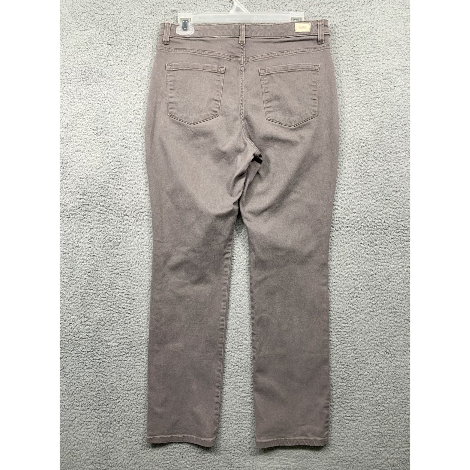 Lee Lee Women's Denim Pants 12M Slim Straight Leg High Rise Light Brown 5-Pocket Jeans Size 34" / US 12 / IT 48 - 4 Thumbnail