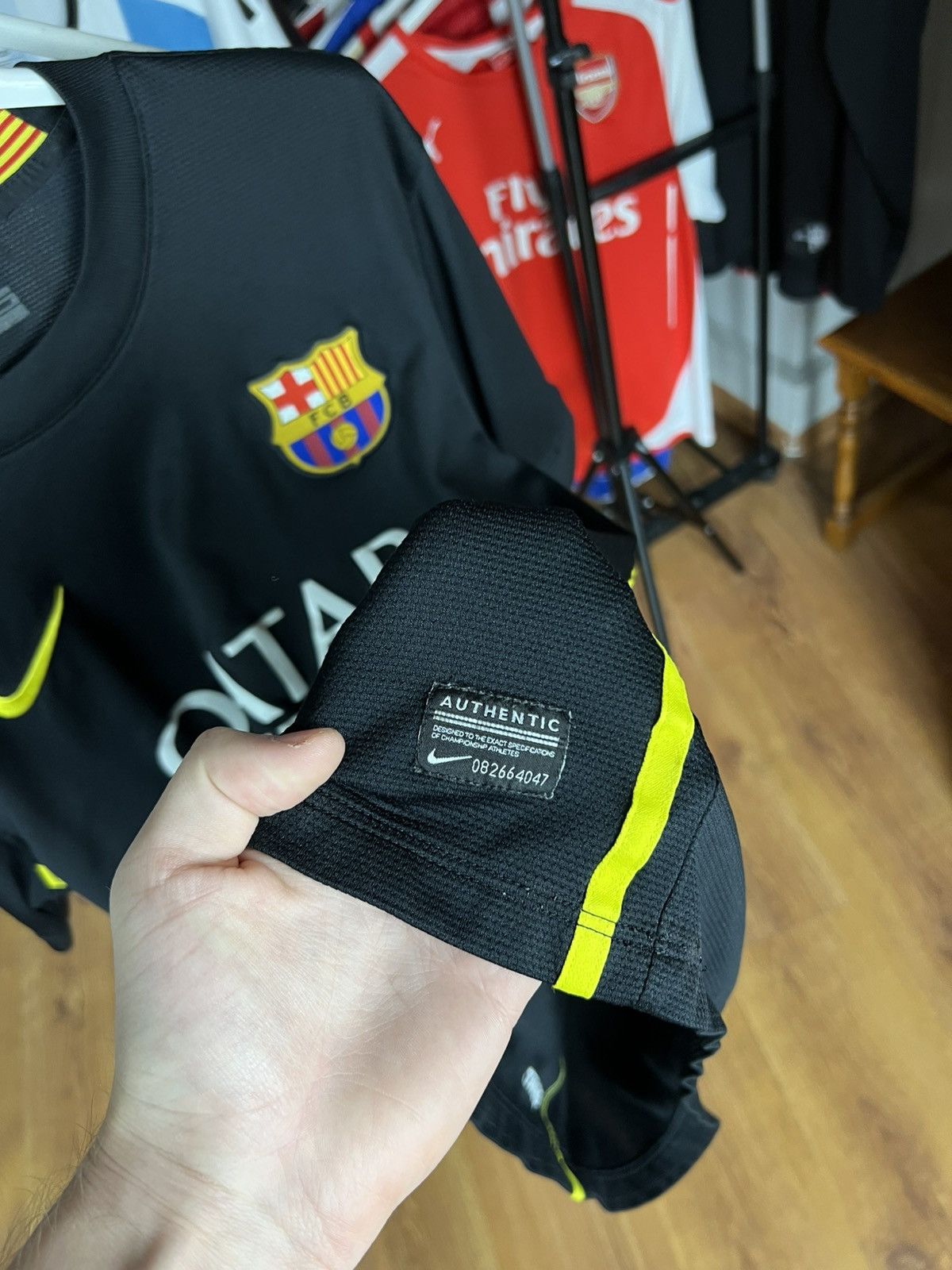 Nike Soccer Jersey Nike Barcelona 2013/14 Black Kit Size US M / EU 48-50 / 2 - 6 Thumbnail