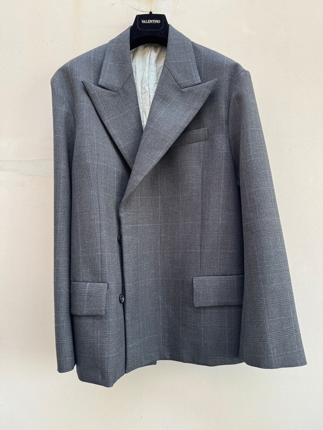 Acne Studios ACNE STUDIOS Fine-check Double-breasted Blazer Size US S / EU 44-46 / 1 - 17 Thumbnail