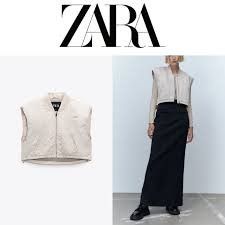 Zara Zara Water-Repellent Satin Sheen Vest Size XS / US 0-2 / IT 36-38 - 2 Thumbnail