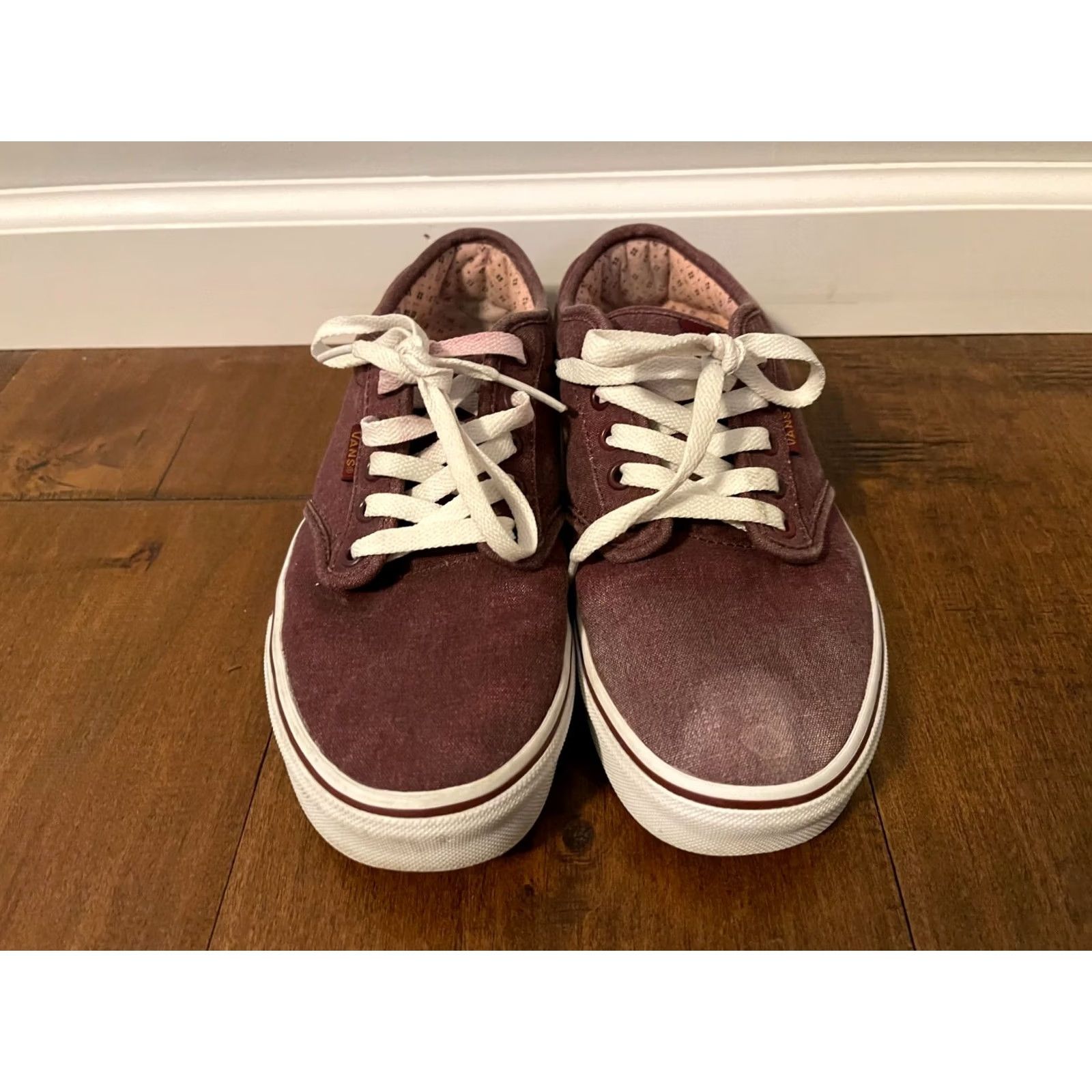 Vans VANS Red Padded Tongue Low Top Lace Up Canvas Shoes Women's 8.5 TB4R Pastel Size XS / US 0-2 / IT 36-38 - 4 Thumbnail