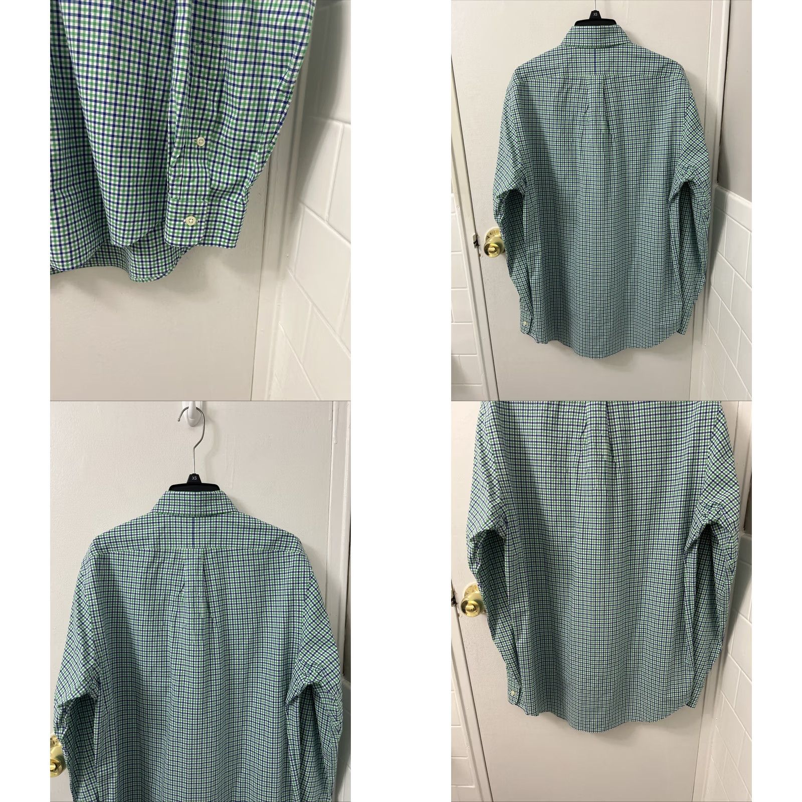 Ralph Lauren VINTAGE Ralph Lauren Shirt Mens Medium Green Blue Plaid Button Down Long Sleeve Pony Size US M / EU 48-50 / 2 - 8 Thumbnail