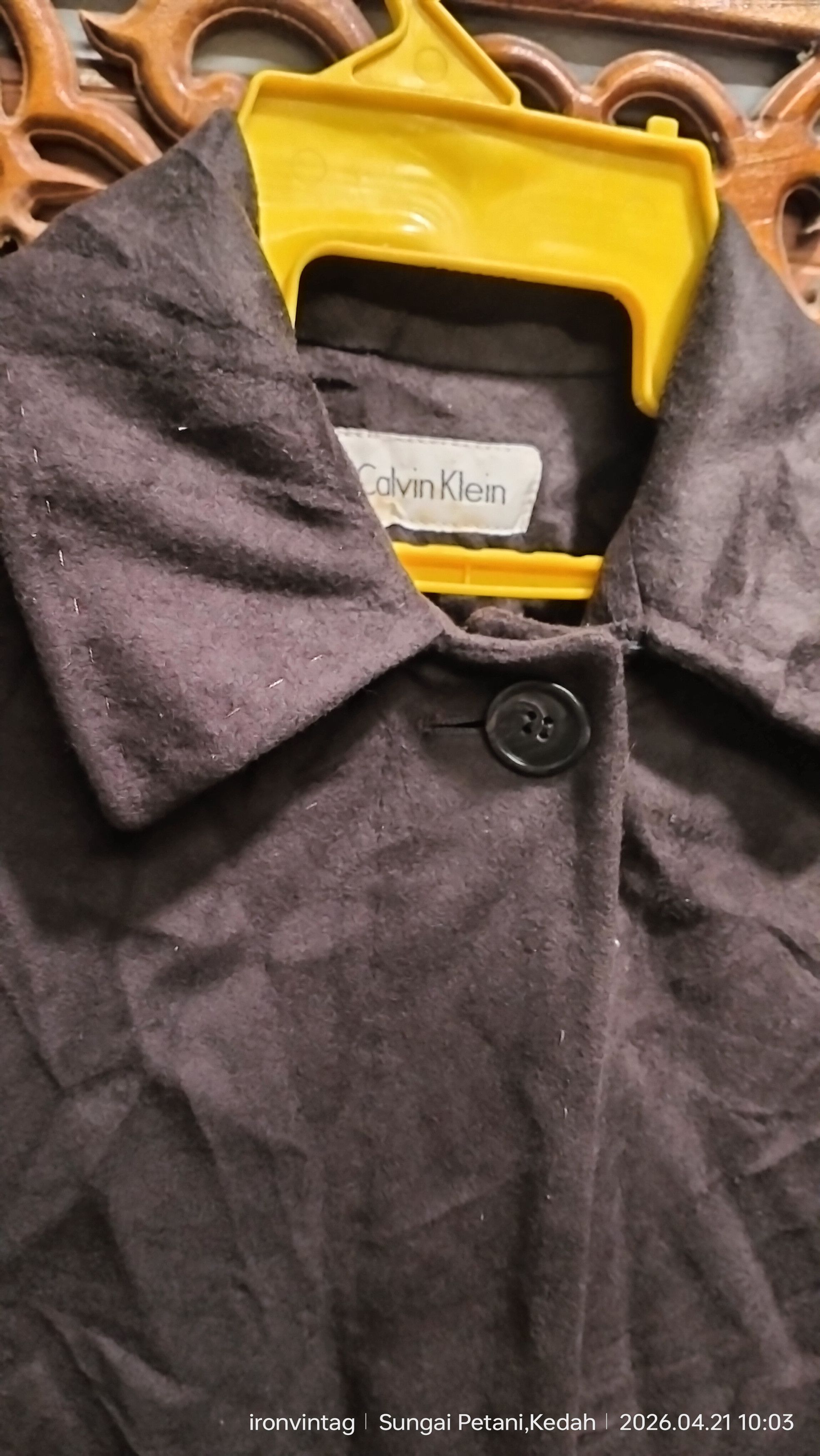 Calvin Klein Vintage Calvin Klein Long Coat Ultimate Merino Size US L / EU 52-54 / 3 - 3 Thumbnail