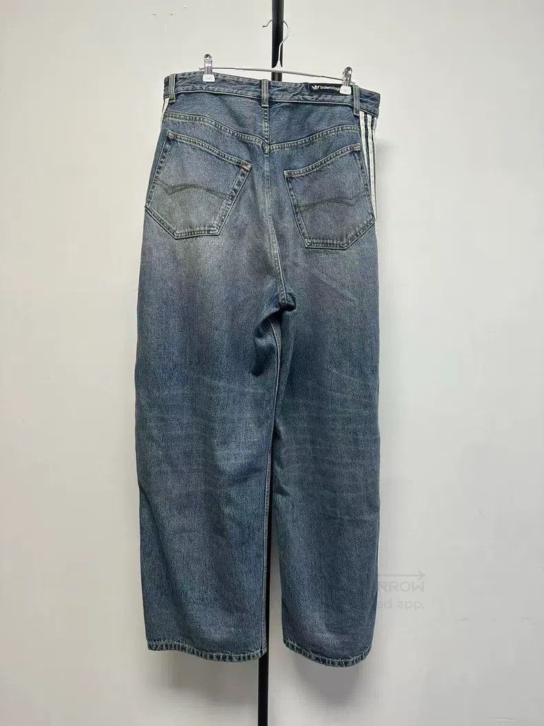 Balenciaga Balenciaga size XS Loose Striped Edge Denim Jeans Blue Size US 27 - 2 Thumbnail