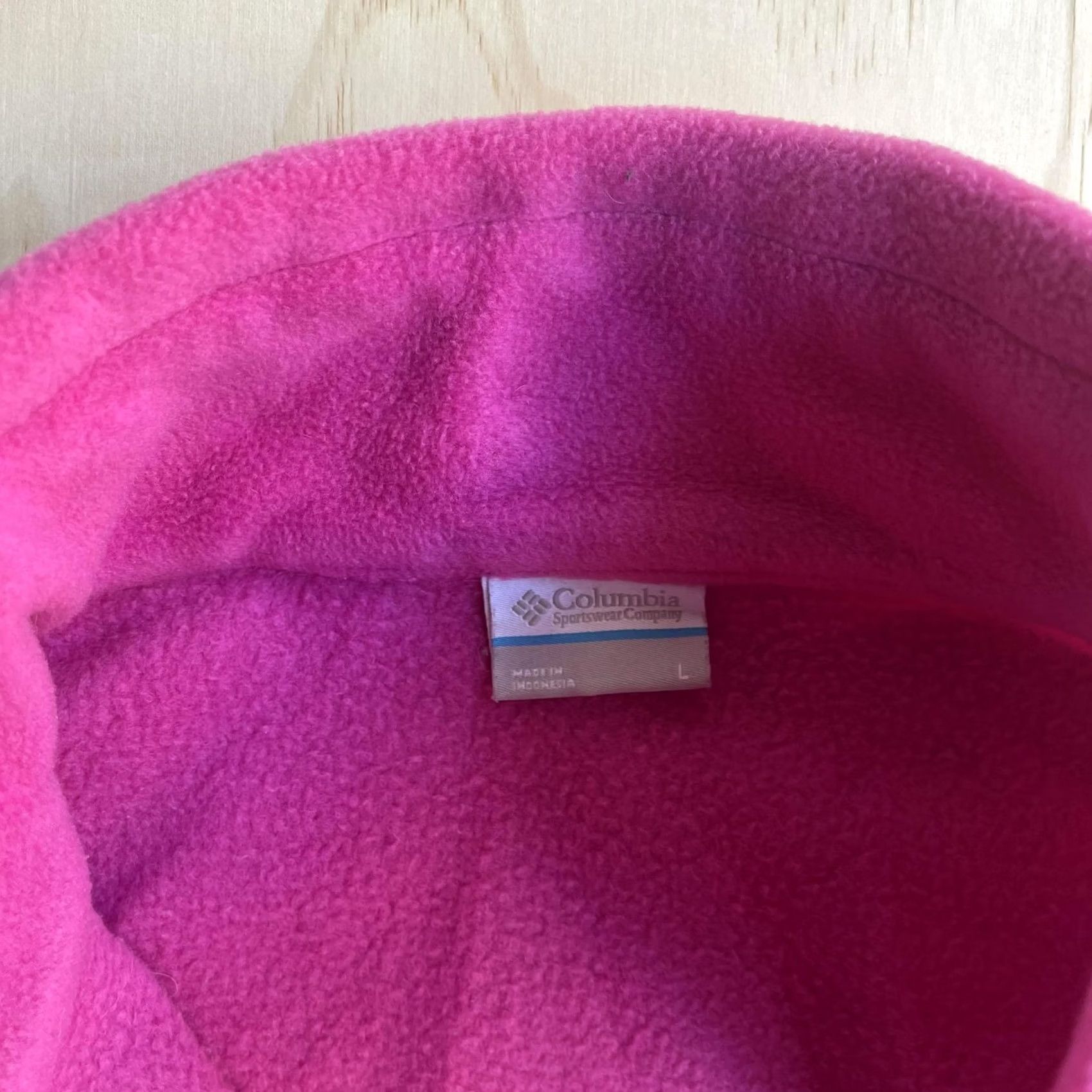 Pinko Columbia Fleece Jacket Womens Large Pink Full Zip Pockets Outdoor Casual Warm Size L / US 10 / IT 46 - 3 Thumbnail