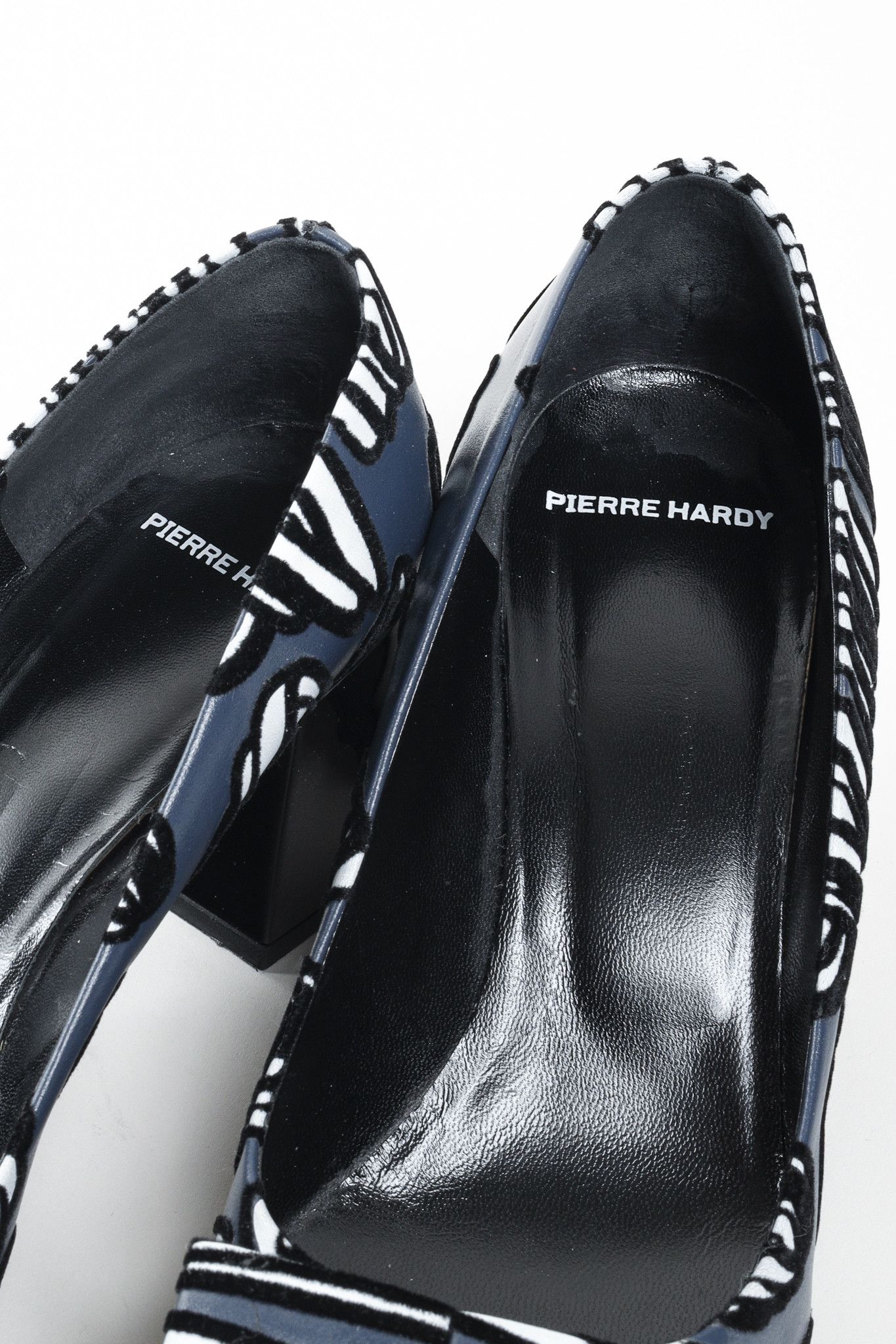 Pierre Hardy Pierre Hardy Leather Velvet Striped Heels Size US 11 / IT 41 - 9 Thumbnail