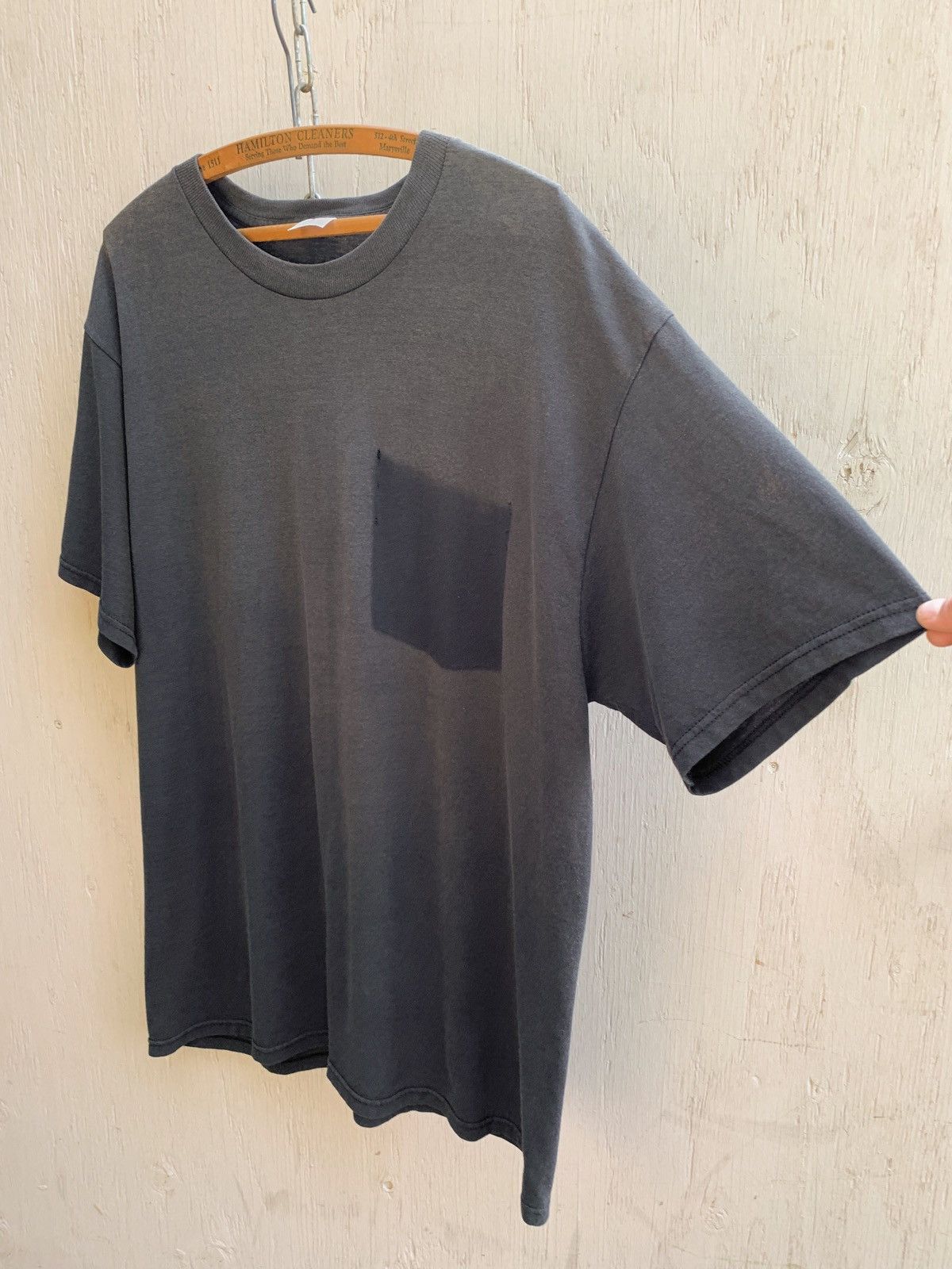 Vintage 90s Sun Faded Ghost Pocket Blank Tee Distressed ERD Grunge Size US XL / EU 56 / 4 - 1 Thumbnail