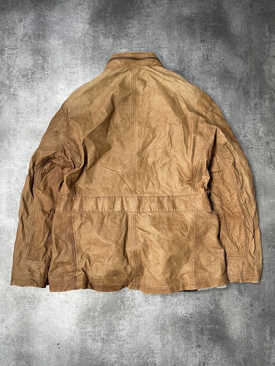 Vintage 🔥RARE🔥Vintage Y2K Genuine Real Leather Jacket Solid Rare Size US L / EU 52-54 / 3 - 2 Thumbnail