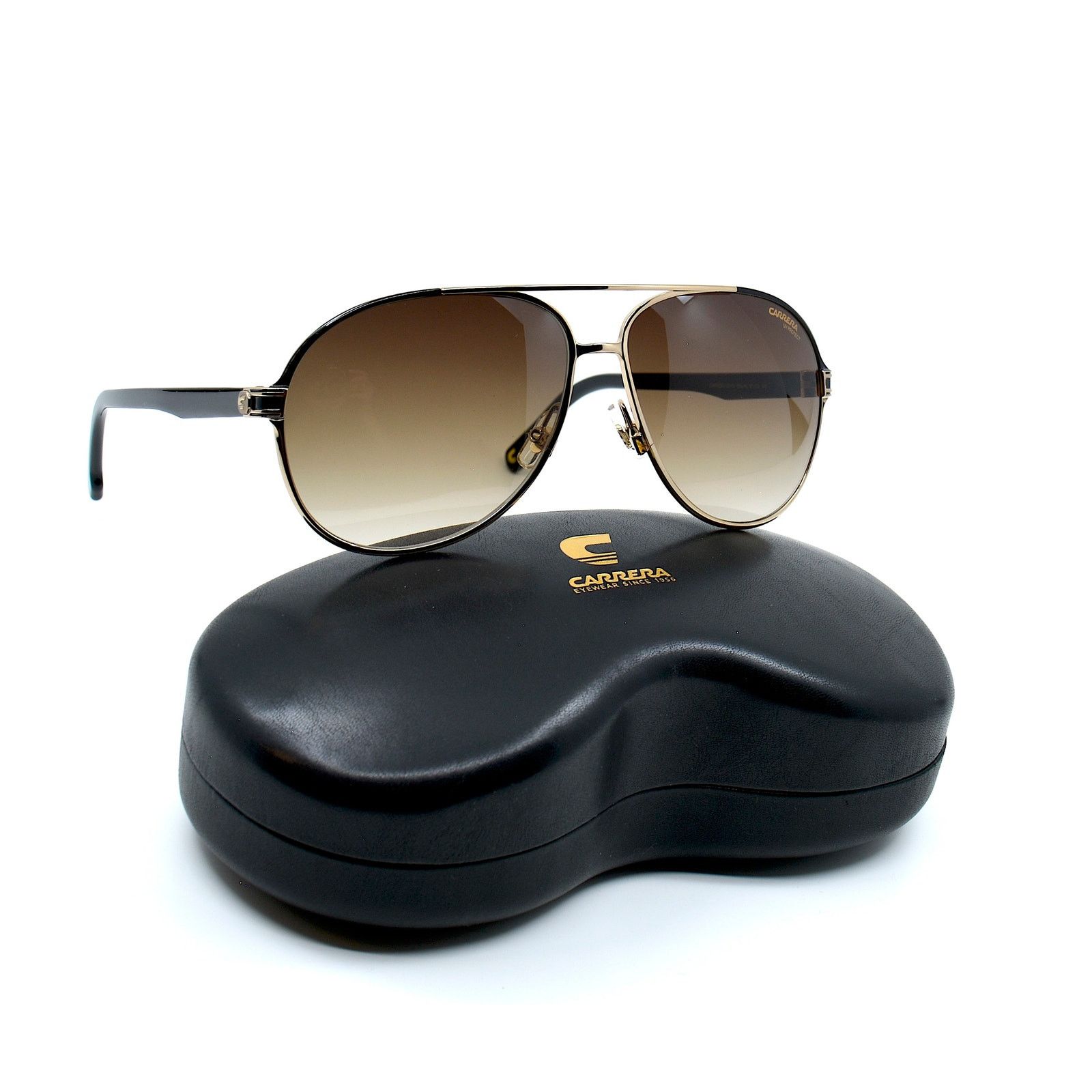 Carrera NEW CARRERA 1051/S GOLD/BLACK BROWN AVIATOR SUNGLASSES Size ONE SIZE - 4 Thumbnail