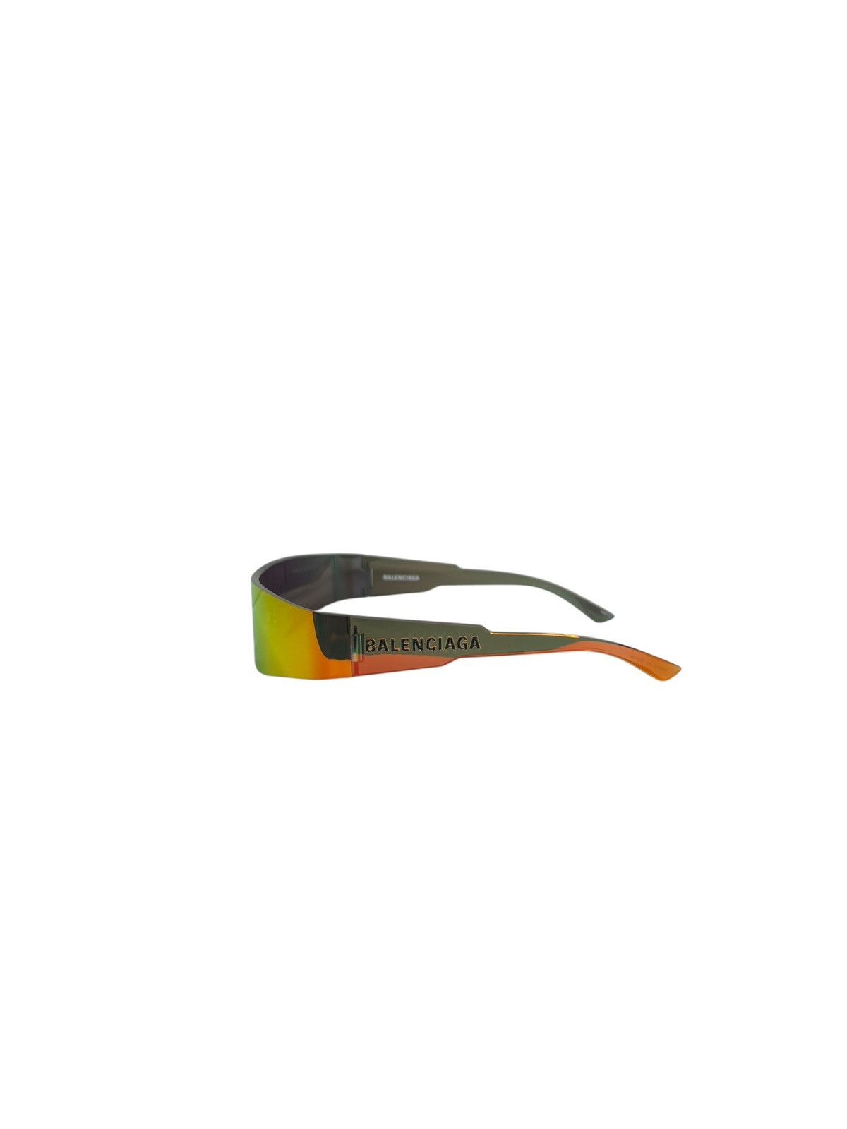 Balenciaga Balenciaga BB0041S Mono Wrap Sunglasses Iridescent Size ONE SIZE - 5 Thumbnail