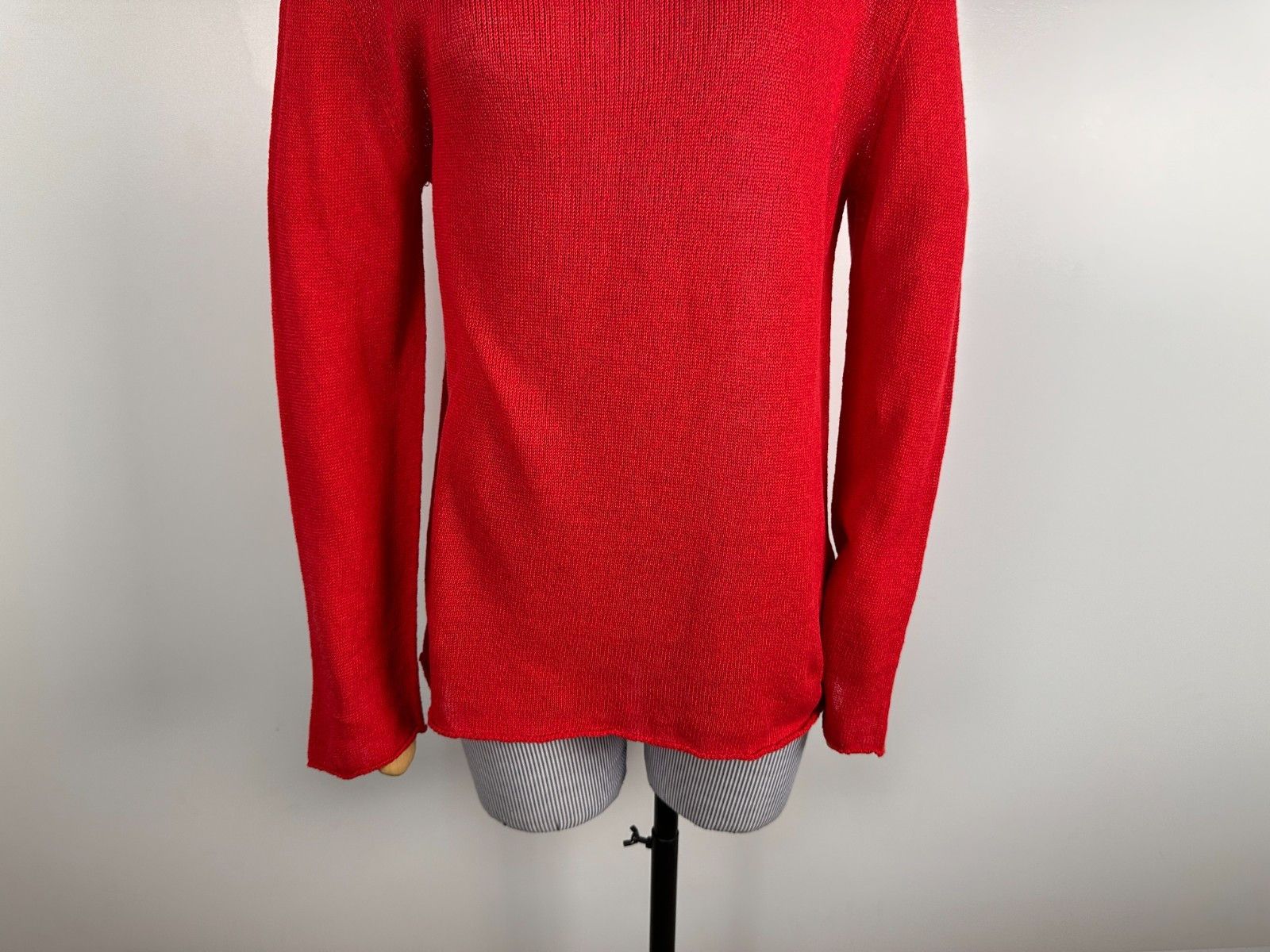 Massimo Dutti Massimo Dutti Linen Knited Long Sleeve Womens Red Size M Size M / US 6-8 / IT 42-44 - 3 Thumbnail