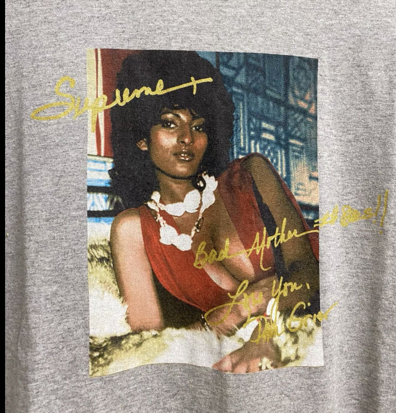 Supreme Supreme 12ss pam Grier tee T-shirt grey Size US M / EU 48-50 / 2 - 2 Thumbnail