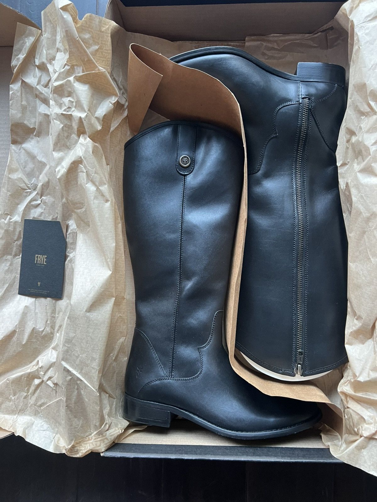 Frye Frye Women's Boots Marissa Medallion Inside Zip Leather Ne Size US 6.5 / IT 36.5 - 4 Thumbnail