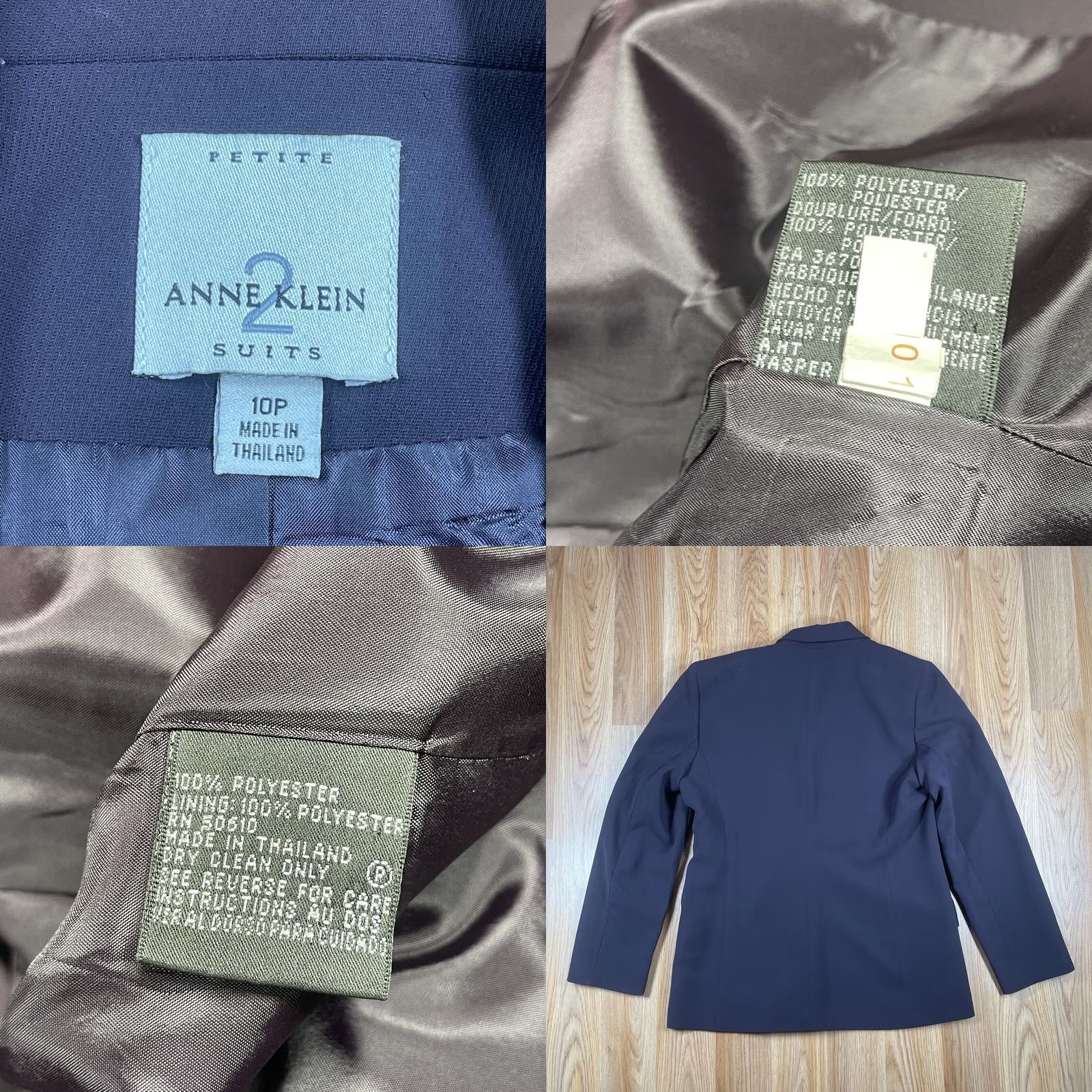 Anne Klein Anne Klein Petite Black Blazer Jacket Lined Business Wear Womens Size 10P Size L / US 10 / IT 46 - 9 Thumbnail