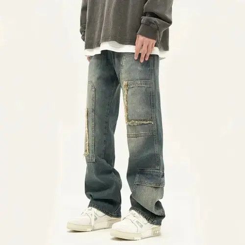 Japanese Brand × Vintage Jeans wide leg luxury baggy straight hip-hop style pants Y2k Size US 32 / EU 48 - 3 Thumbnail