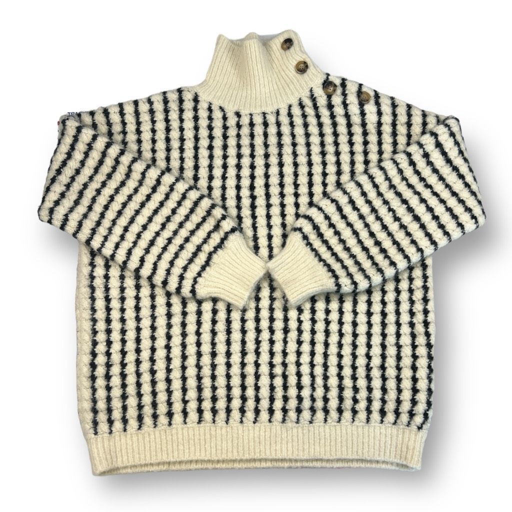 FRNCH Frnch Button Mock Neck Sweater Size Small Medium Size M / US 6-8 / IT 42-44 - 4 Thumbnail