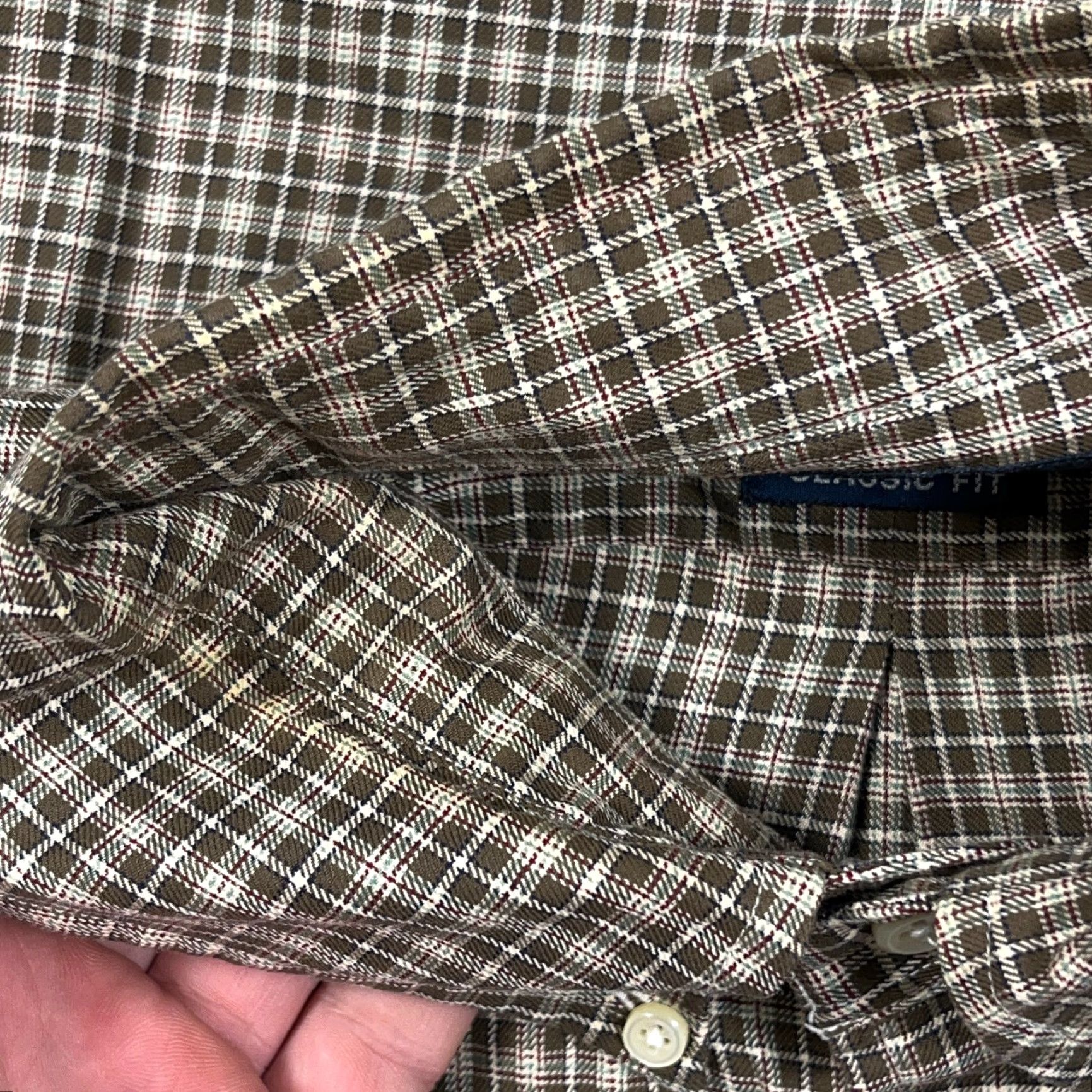 Ralph Lauren Ralph Lauren Shirt Men Large Brown Plaid Button-Up Classic Fit Flannel Adult Regular Size Size US L / EU 52-54 / 3 - 5 Thumbnail