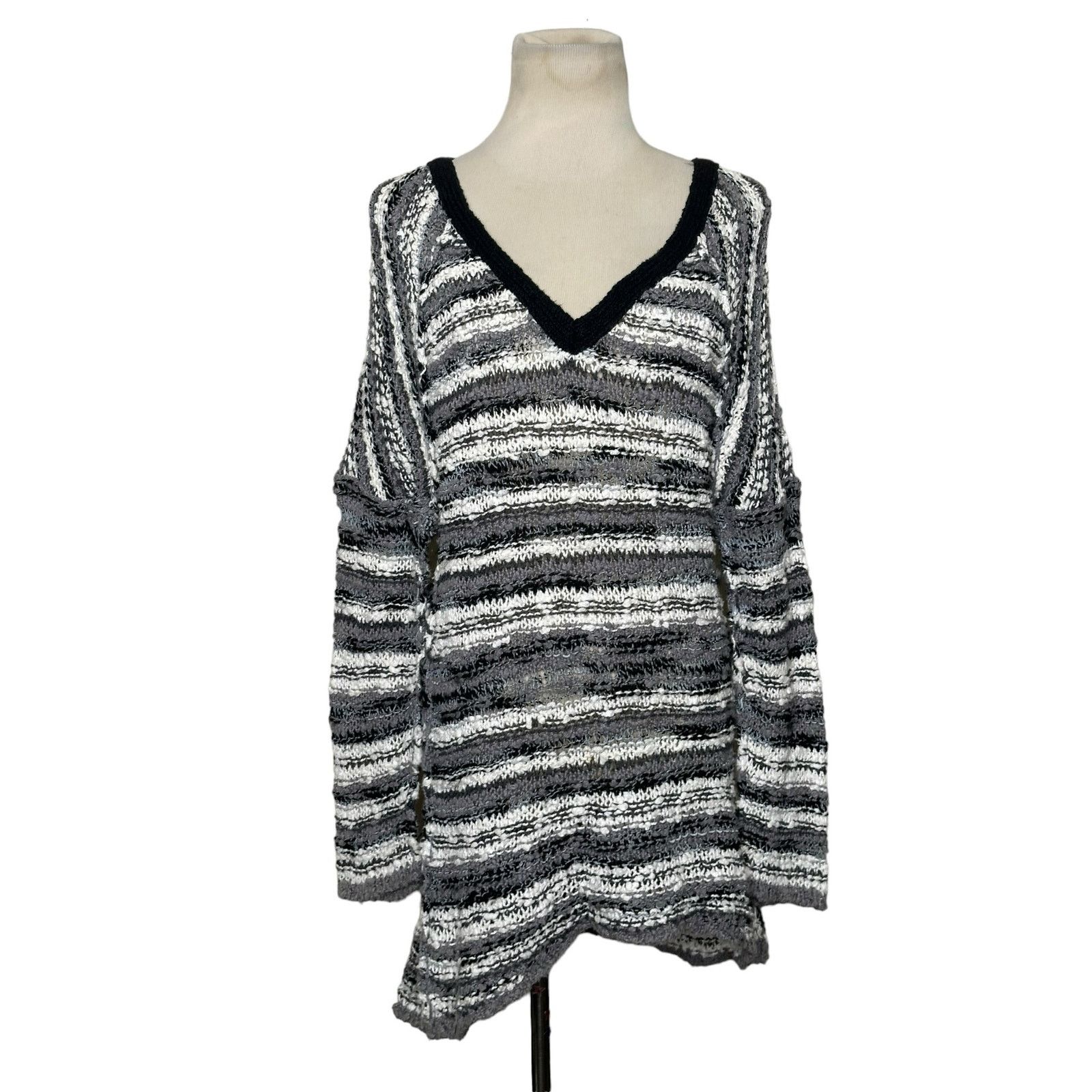 Free People Free People striped v neck oversize sweater size XS Size XS / US 0-2 / IT 36-38 - 1 Thumbnail