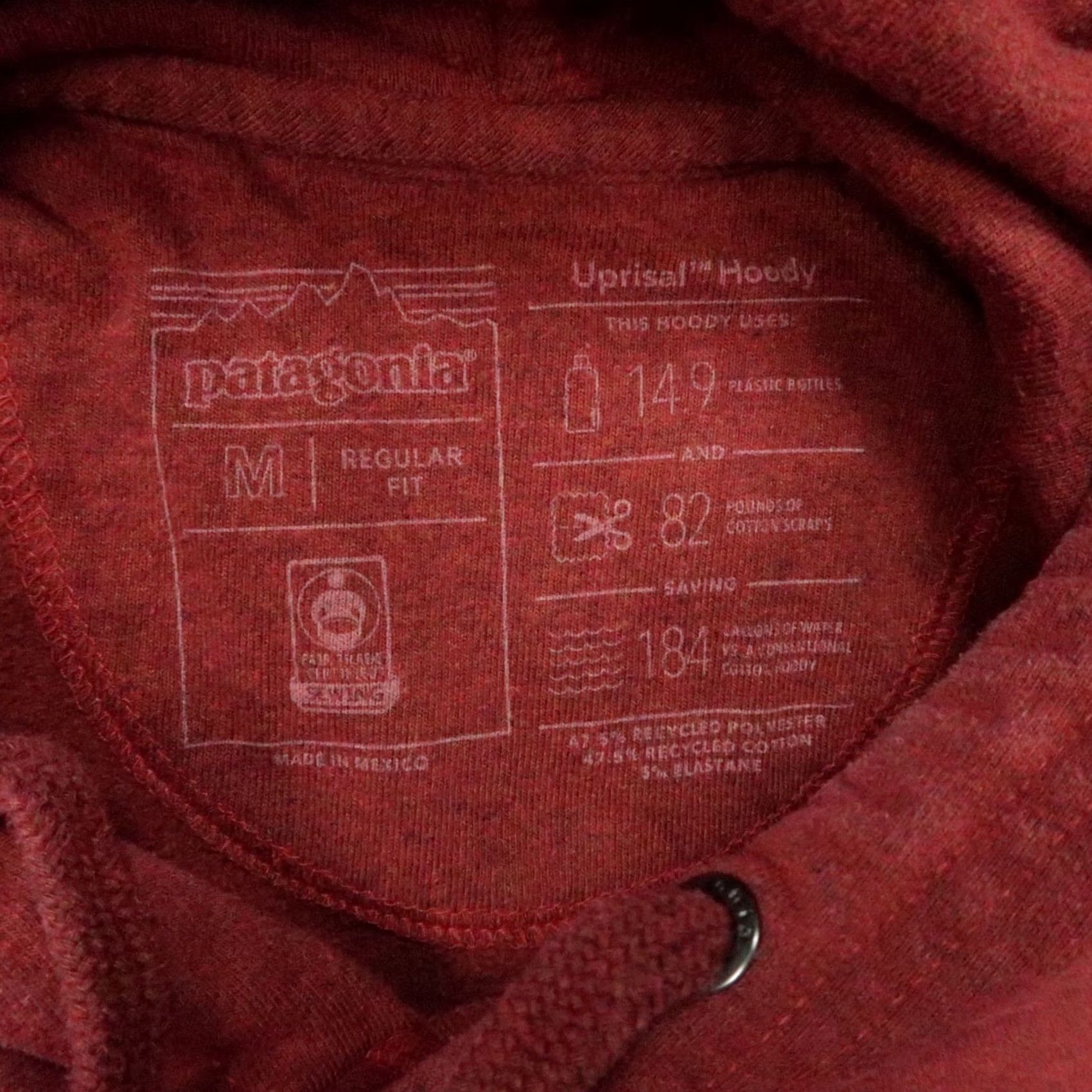 Patagonia Patagonia Hoodie Mens M Red Line Logo Ridge Uprisal Pockets Hooded Graphic Print Sweatshirt Size US M / EU 48-50 / 2 - 3 Thumbnail