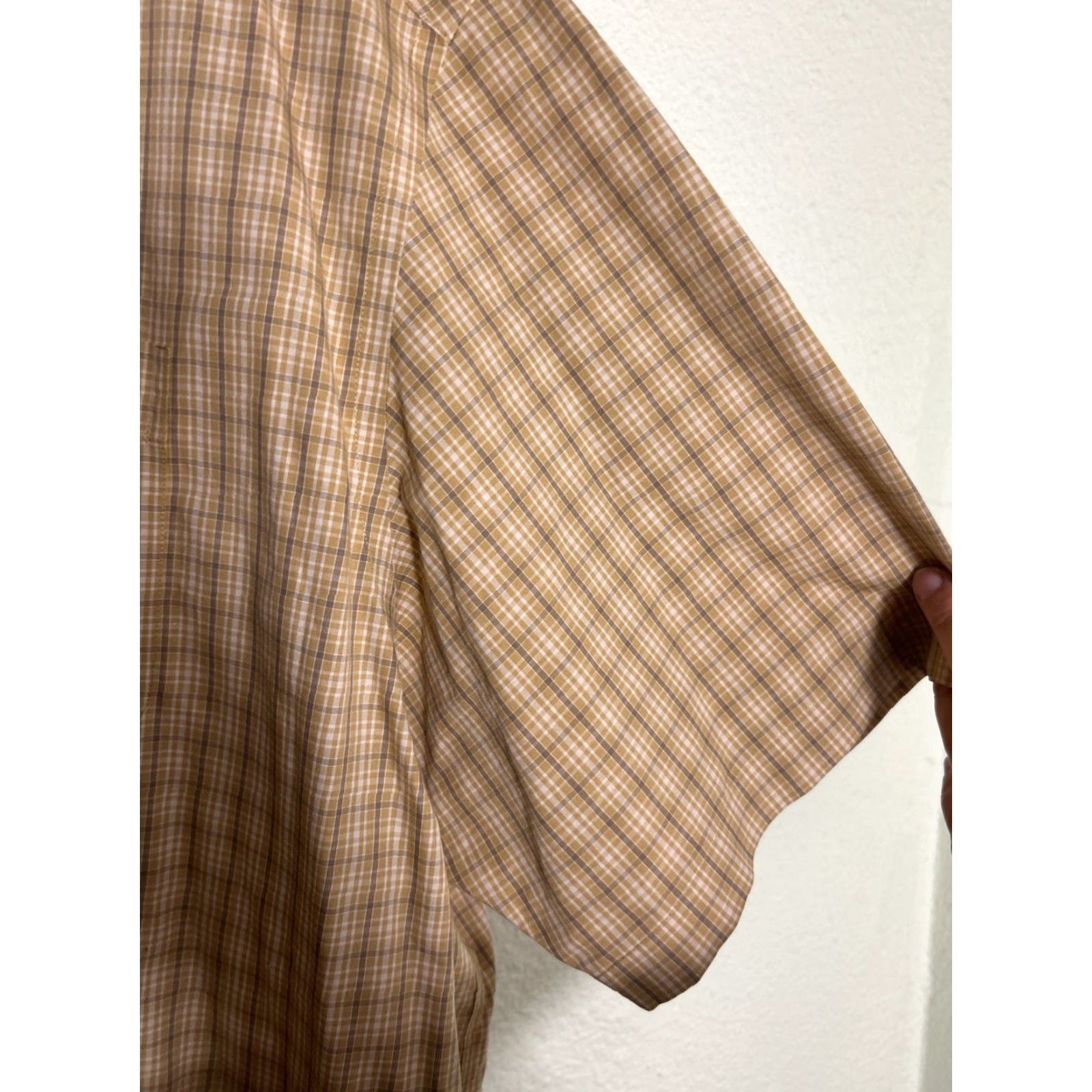 Eddie Bauer Eddie Bauer Shirt Men 3XL Plaid Short Sleeve 100% Cotton Work Casual Beige Size US XXL / EU 58 / 5 - 6 Thumbnail