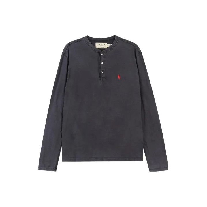 Polo Ralph Lauren Polo Ralph Lauren Solid Henley Loose Long-Sleeve T-Shirt Size US XL / EU 56 / 4 - 1 Thumbnail