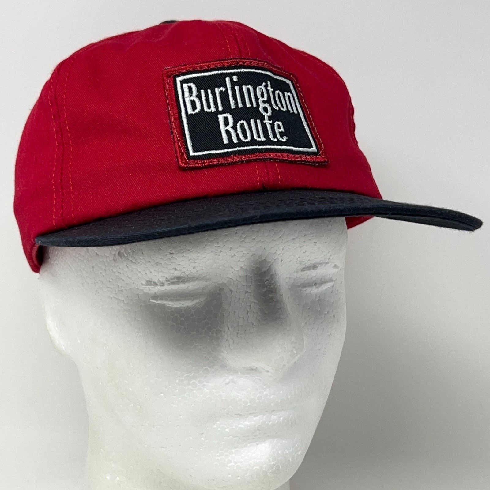Vintage Vintage 90s Burlington Route Hat Baseball Cap Railroad Red Size ONE SIZE - 11 Thumbnail