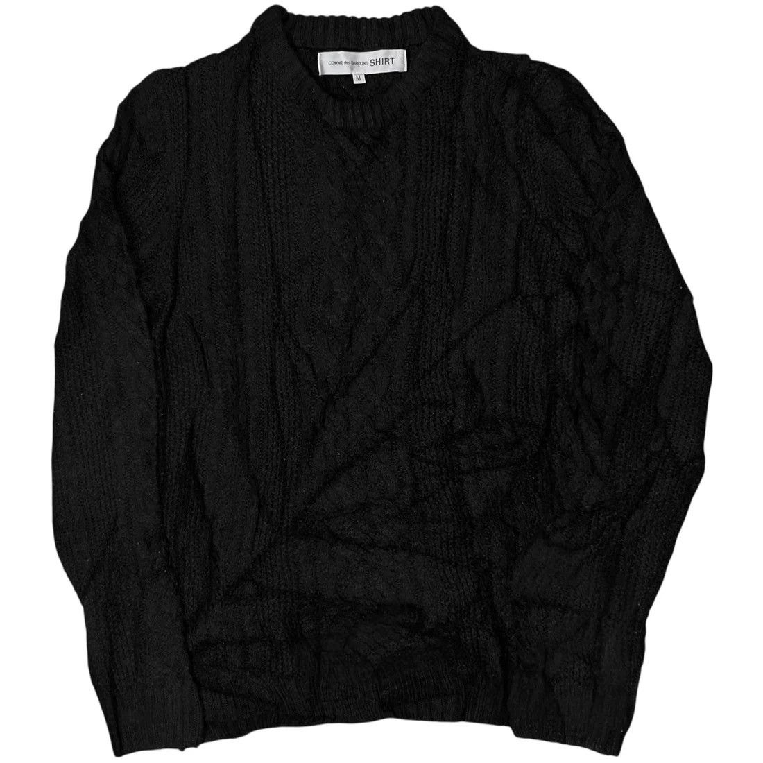 Comme des Garcons Comme des Garcons Shirt Distorted Web Cable Knit Sweater Size US M / EU 48-50 / 2 - 1 Thumbnail