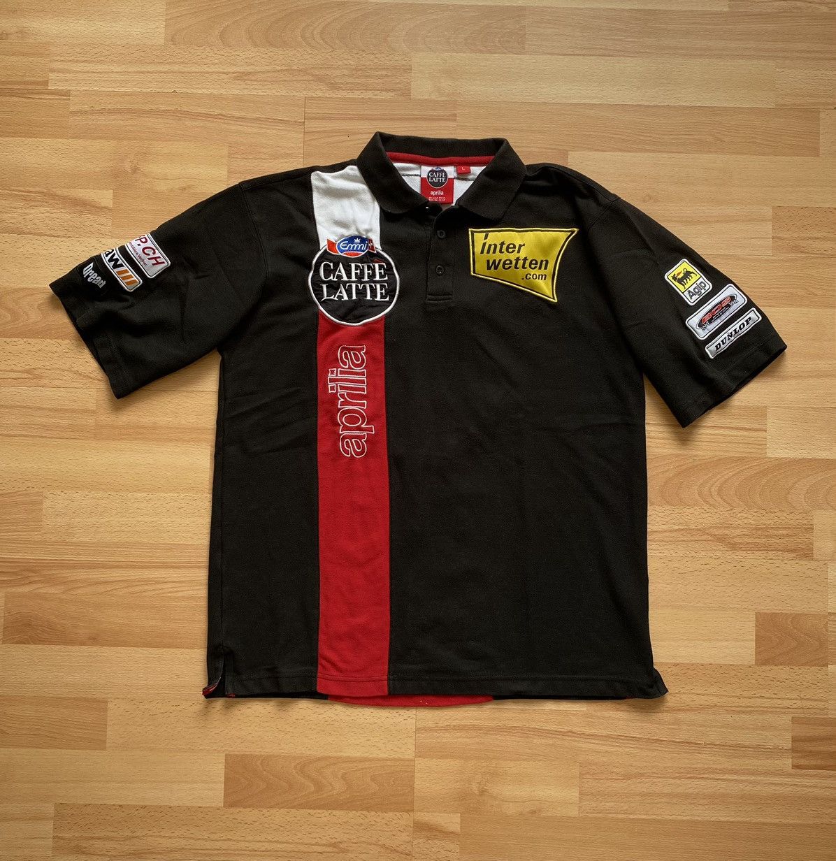 Other Aprilia Grand Prix Moto GP Caffe Latte Team Agip Polo TShirt Size US L / EU 52-54 / 3 - 4 Thumbnail
